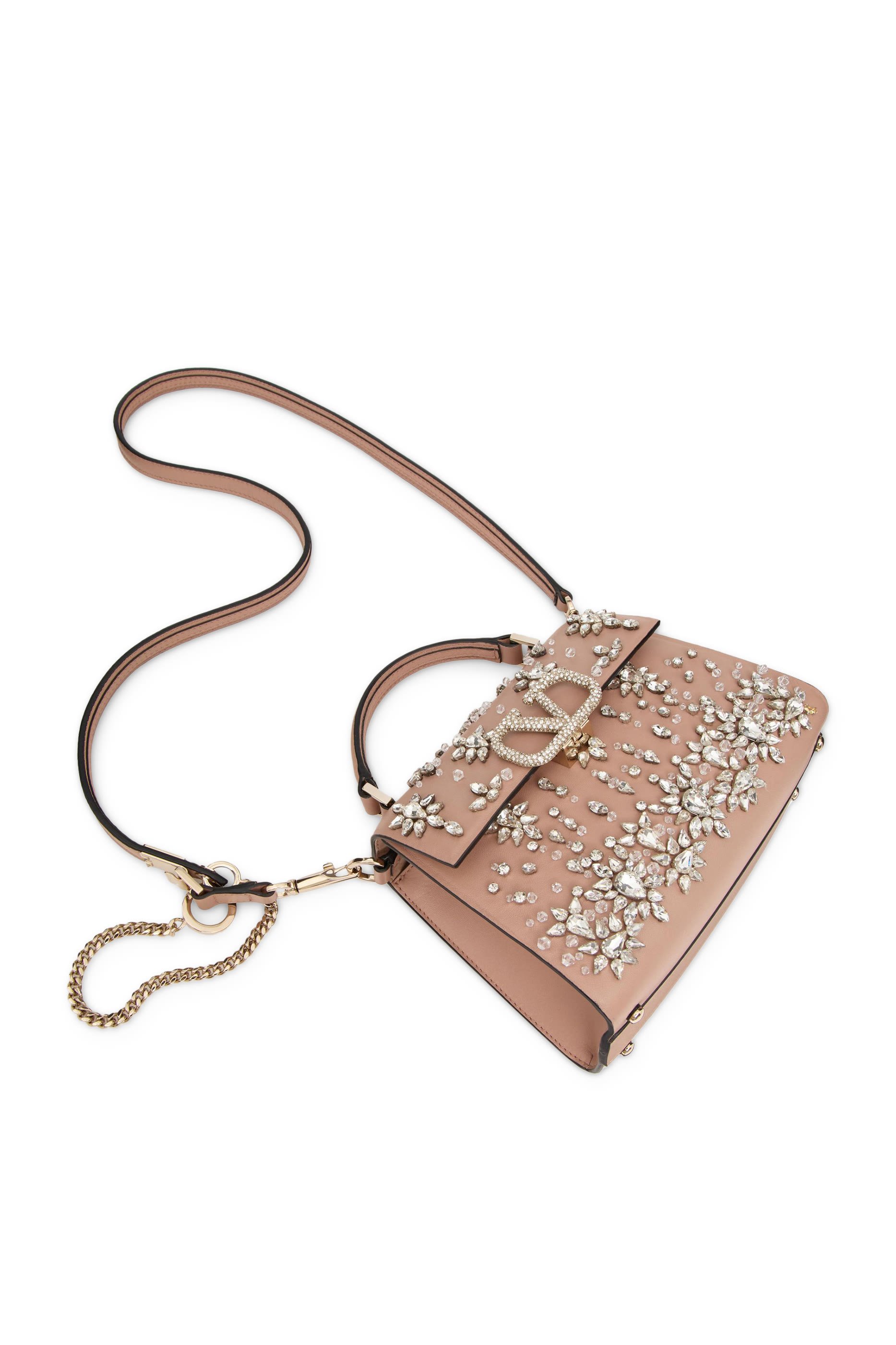 حقيبة يد صغيرة بتطريزات وسلسلة