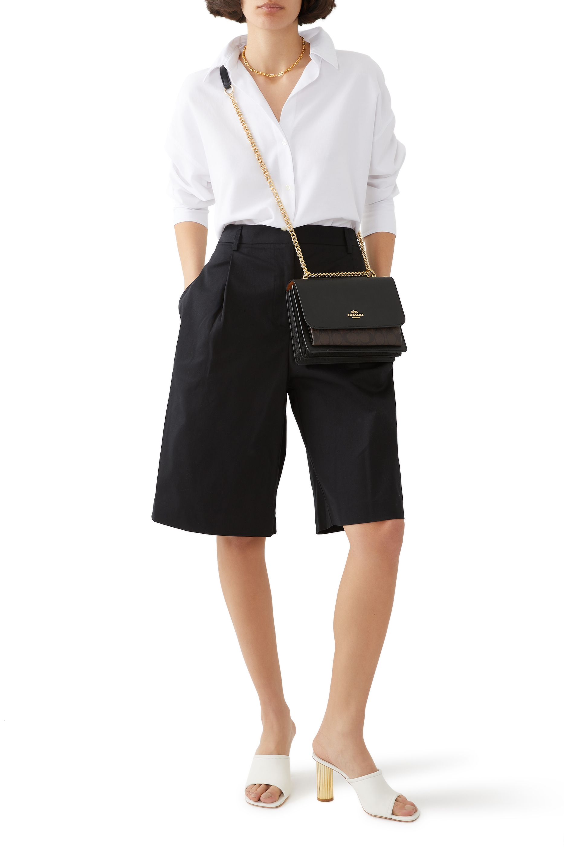 حقيبة كروس كلار قنب بشعار الماركة