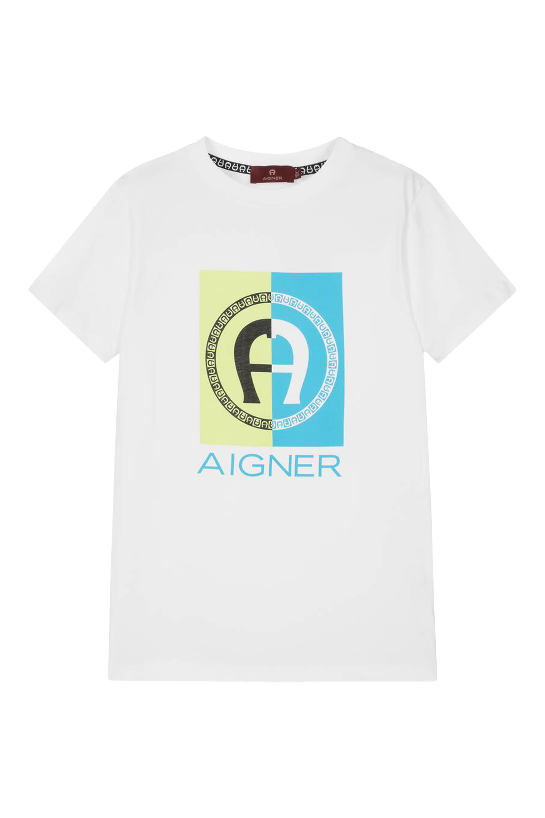 تيشيرت قطن بشعار الماركة للأطفال