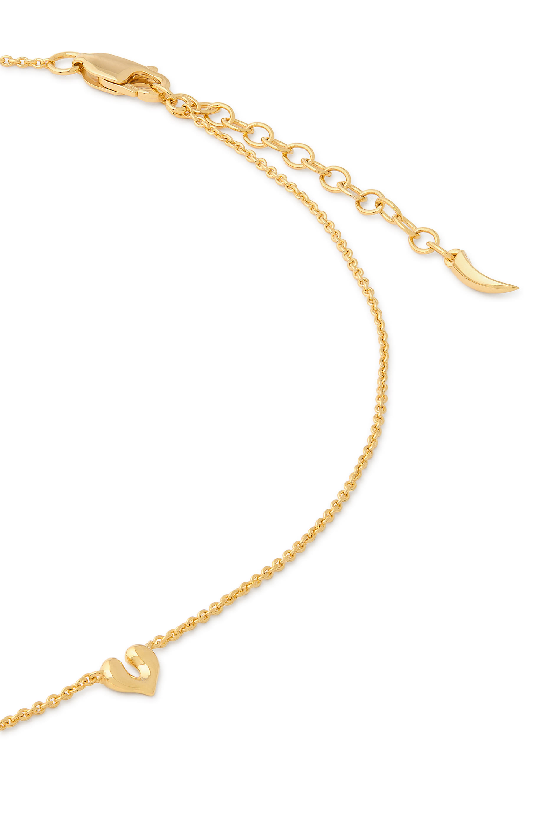 قلادة رقبة مولتن بحلي صغيرة بتصميم قلب، فضة إسترلينية معاد تدويرها مطلية بذهب عيار 18 قيراط معاد تدويره