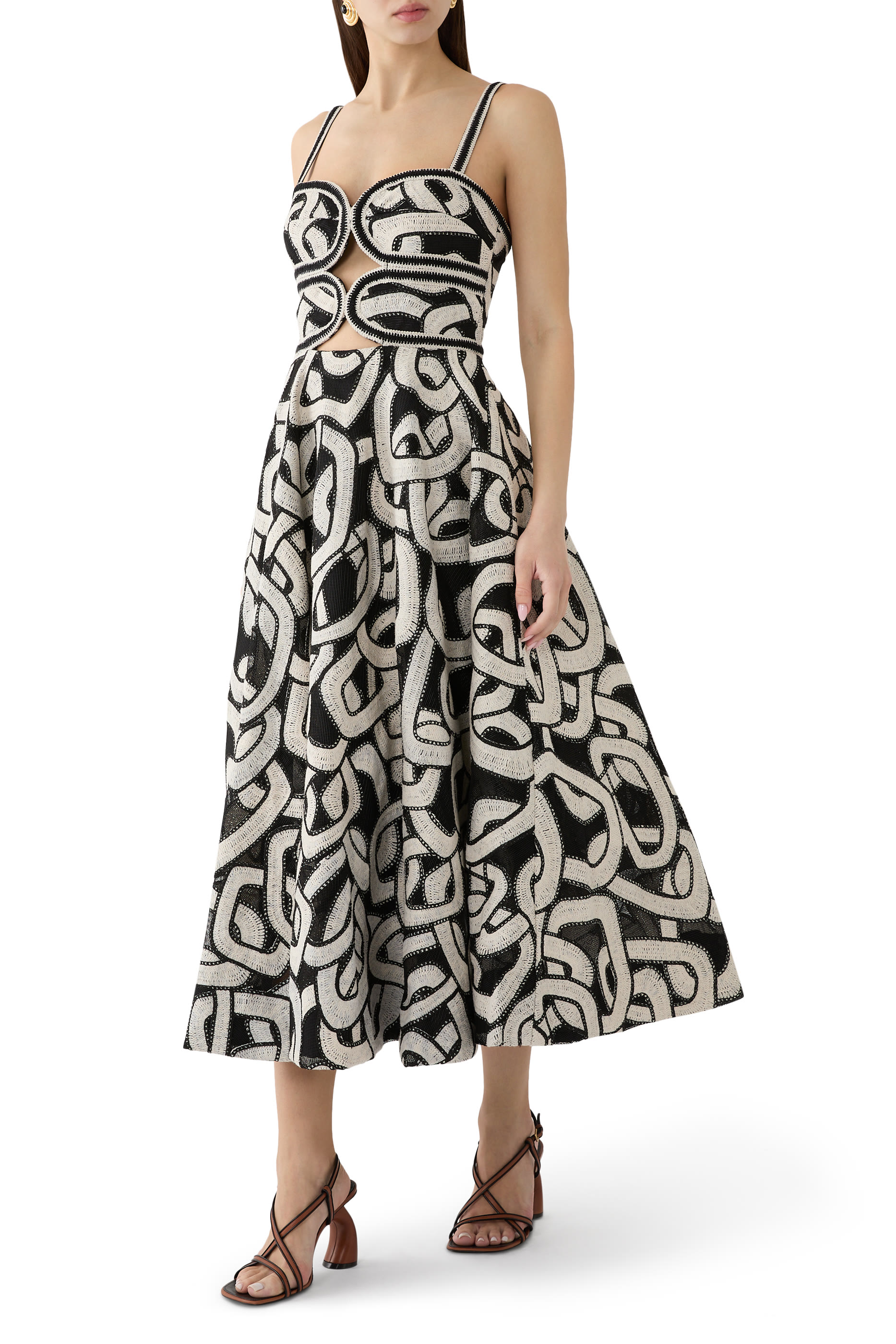 فستان كاتينا متوسط الطول