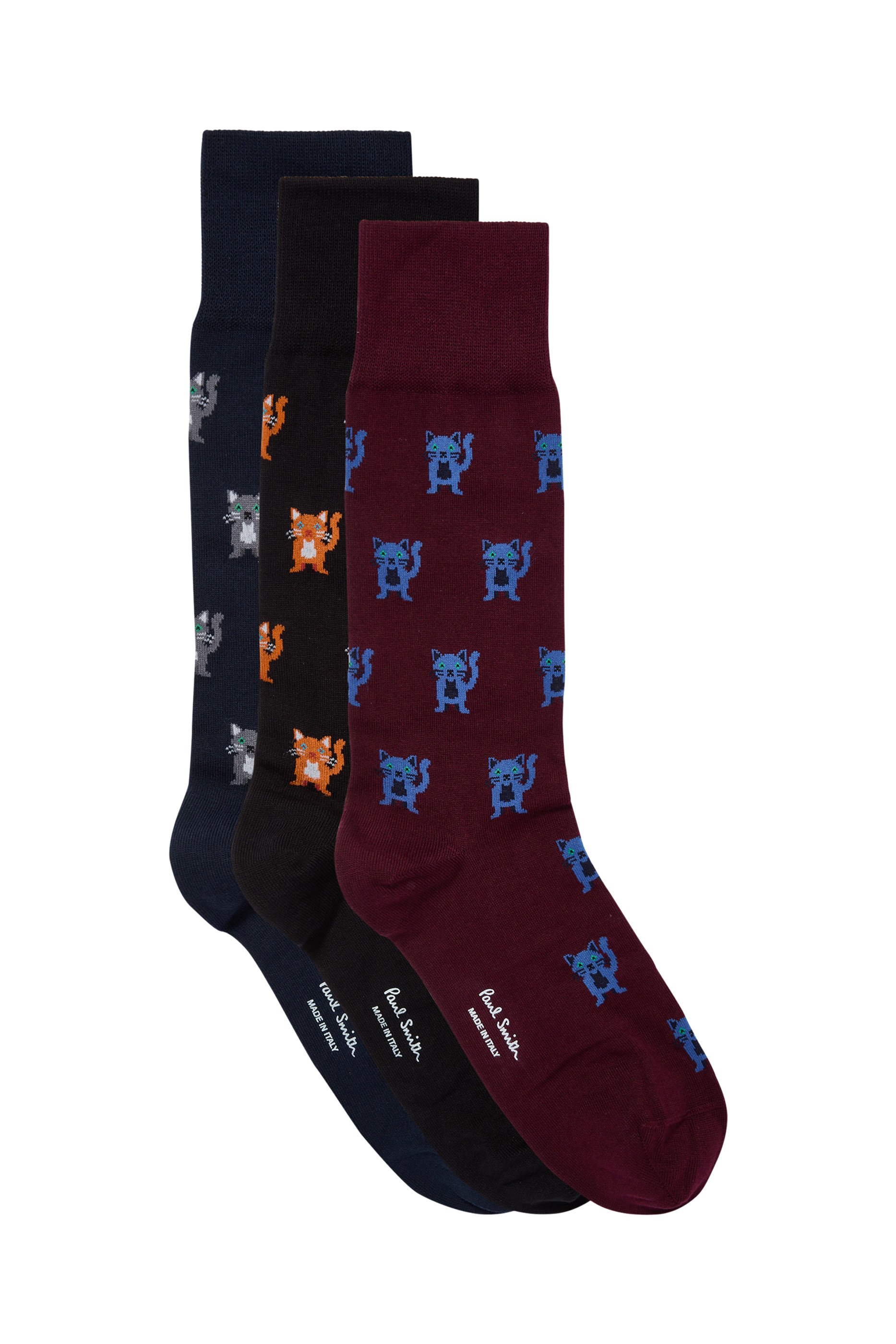  طقم جوارب بنقشة قطط، ثلاث أزواج