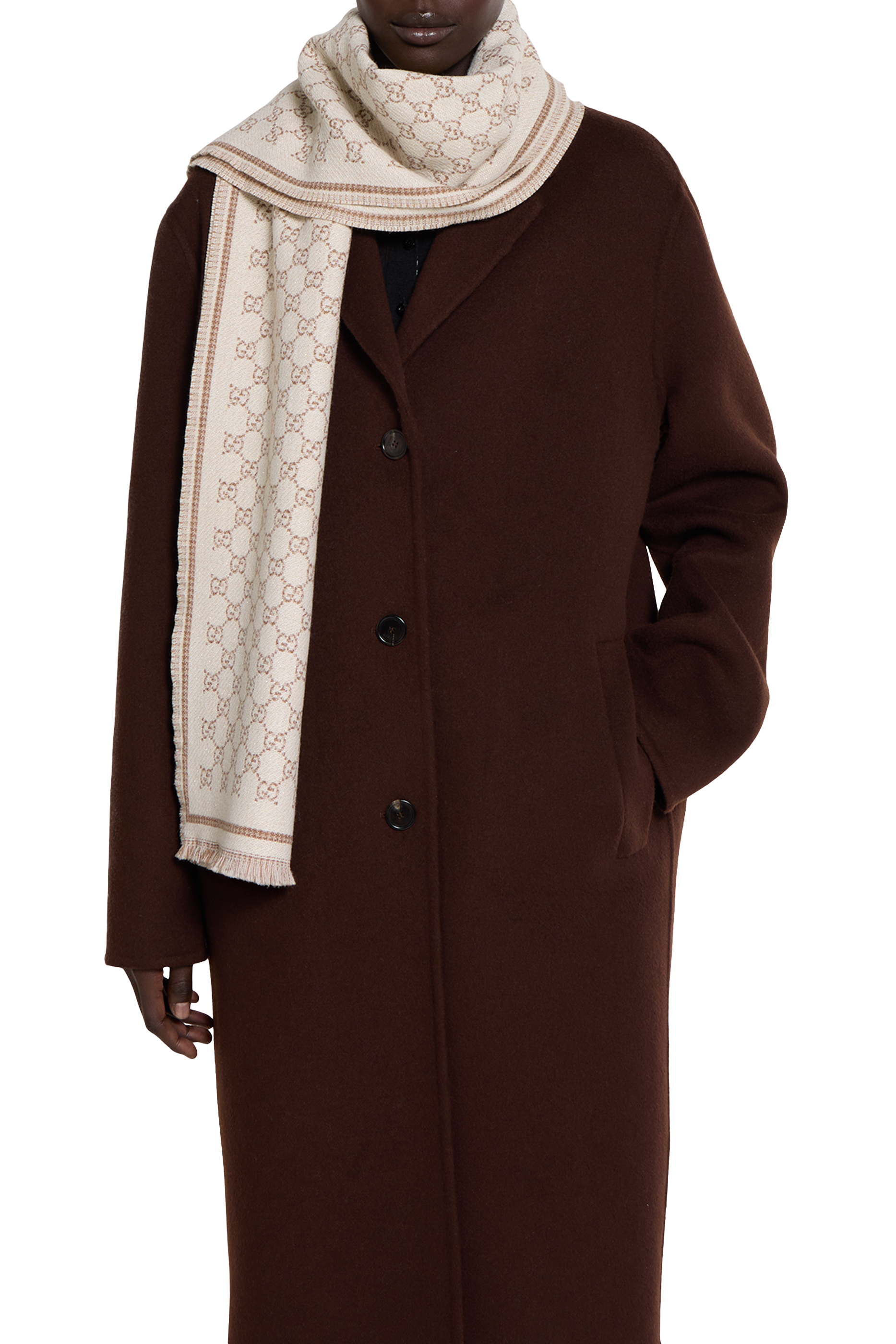 وشاح بشعار الماركة صوف