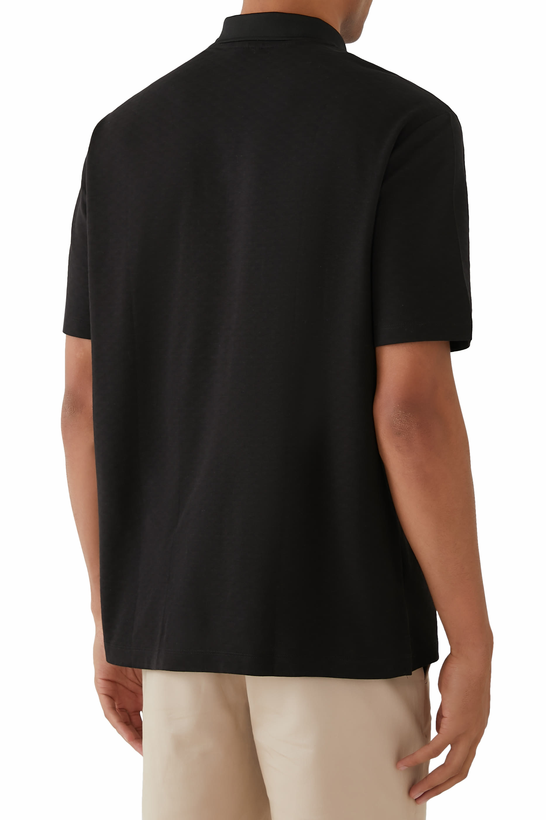 قميص بولو مطرز بالكامل