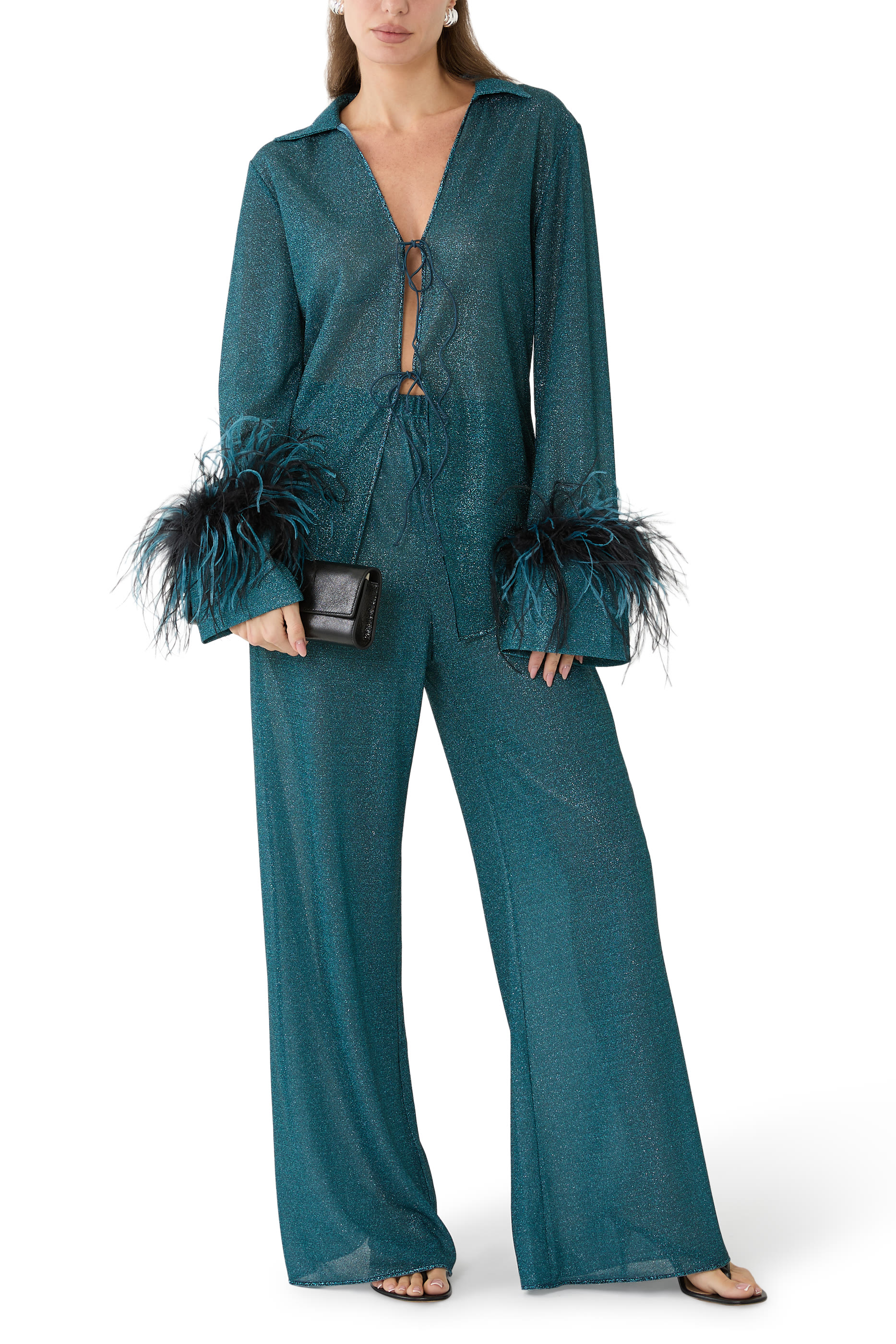 قميص بياقة عميقة وربطة أمامية لوريكس لوميير