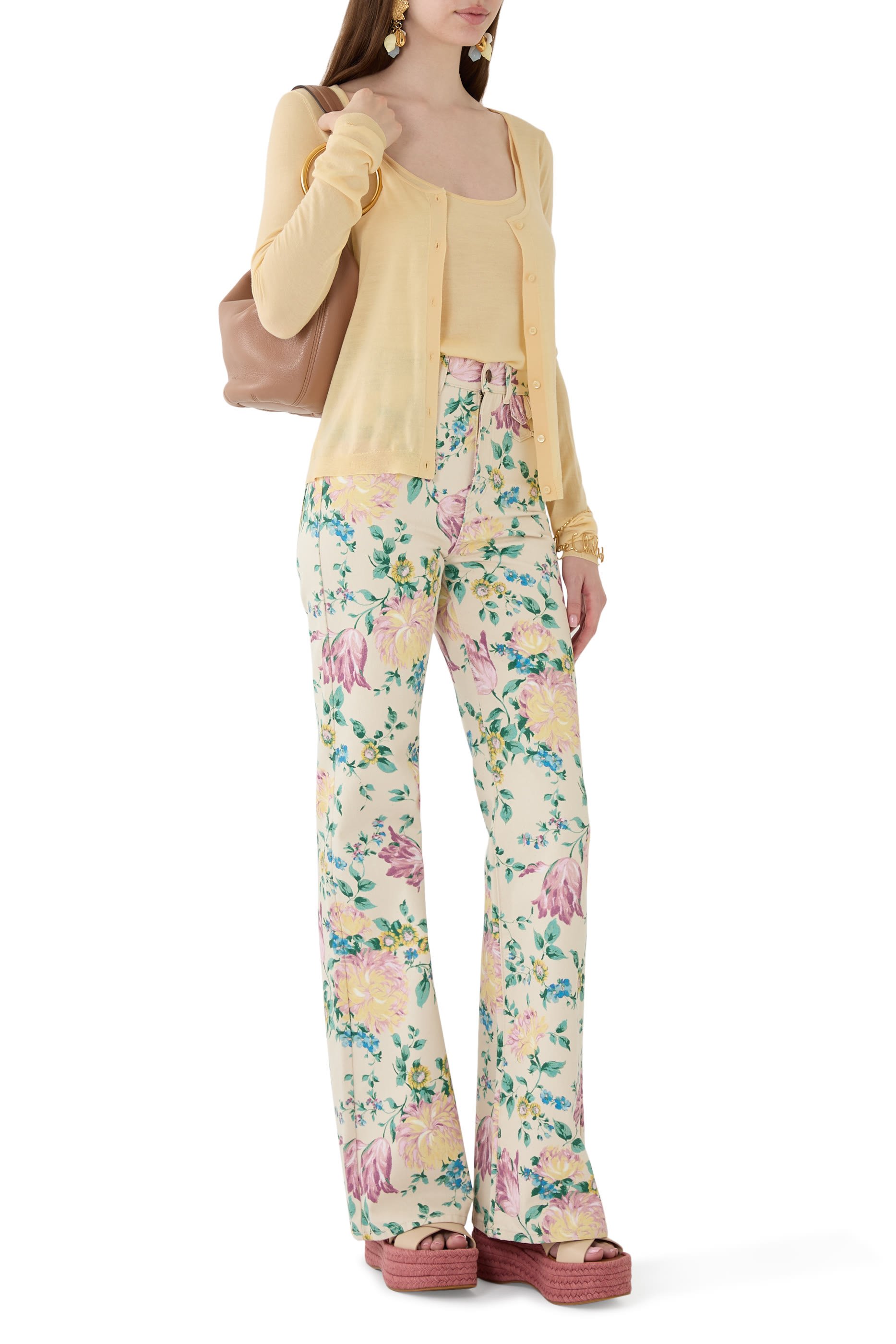 بلوزة بلا أكمام بحمالات رفيعة نسيج صوف فائق النعومة