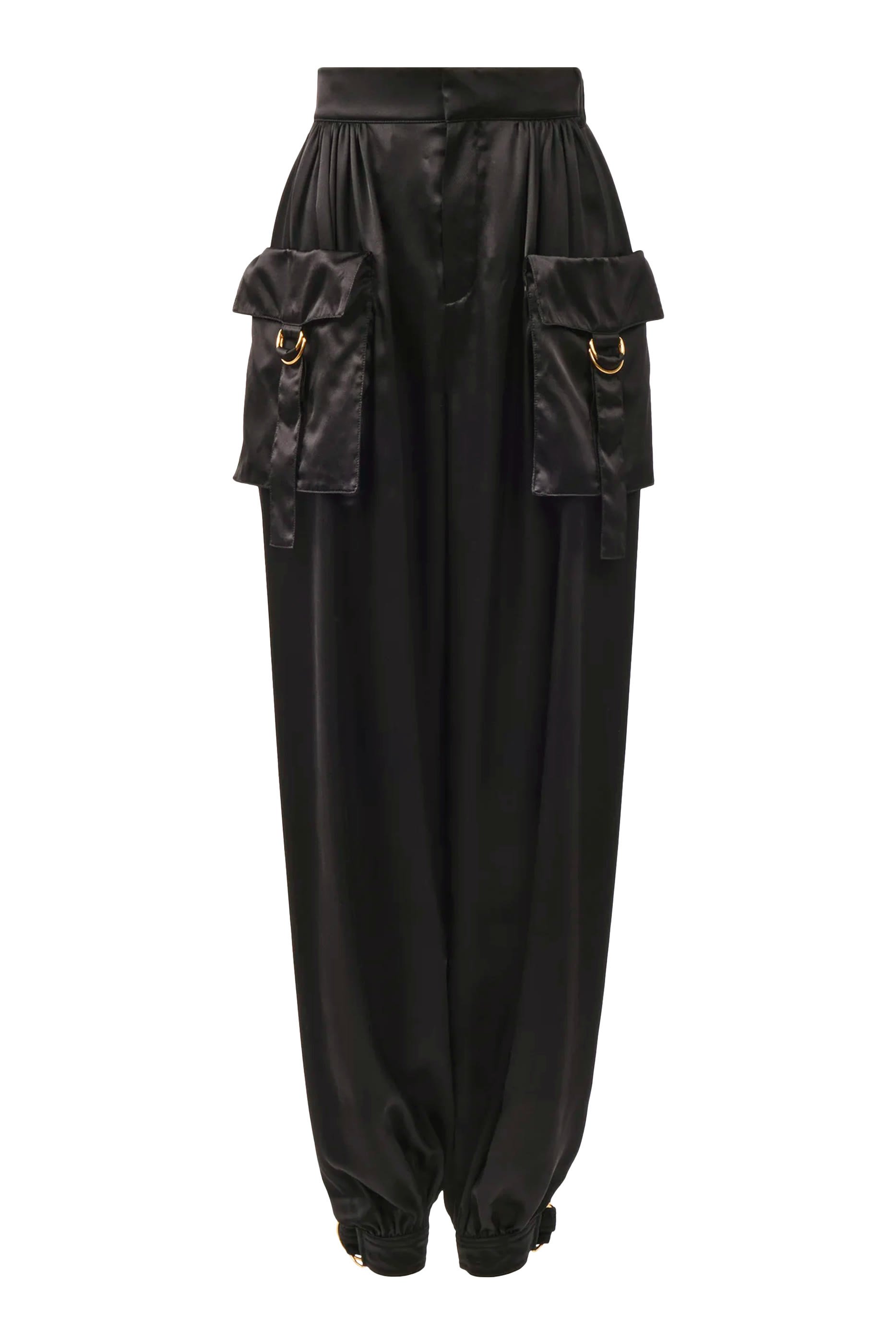 بنطال كارغو بقصة انسيابية حرير ستان