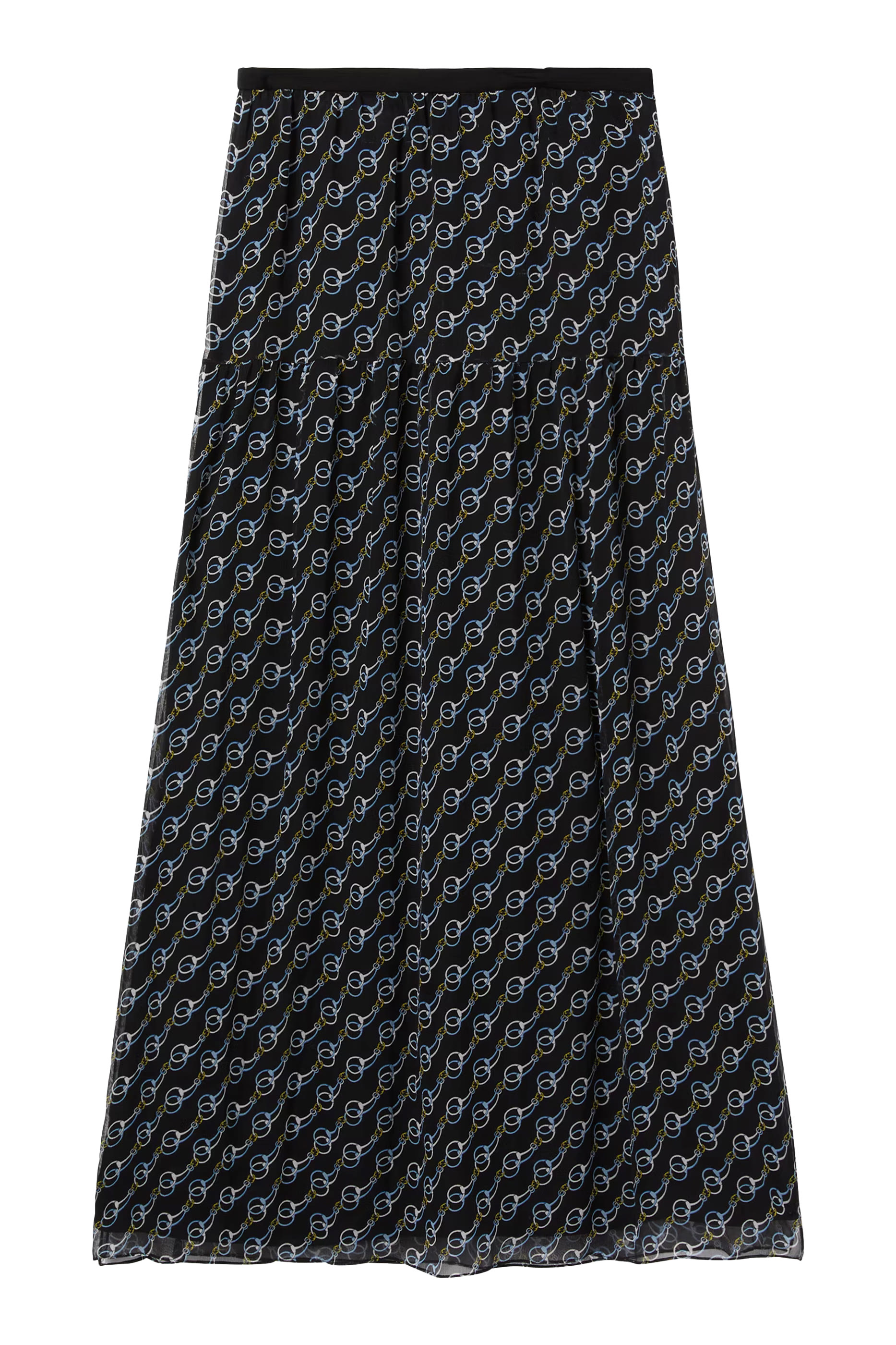 تنورة بطبعات حرير