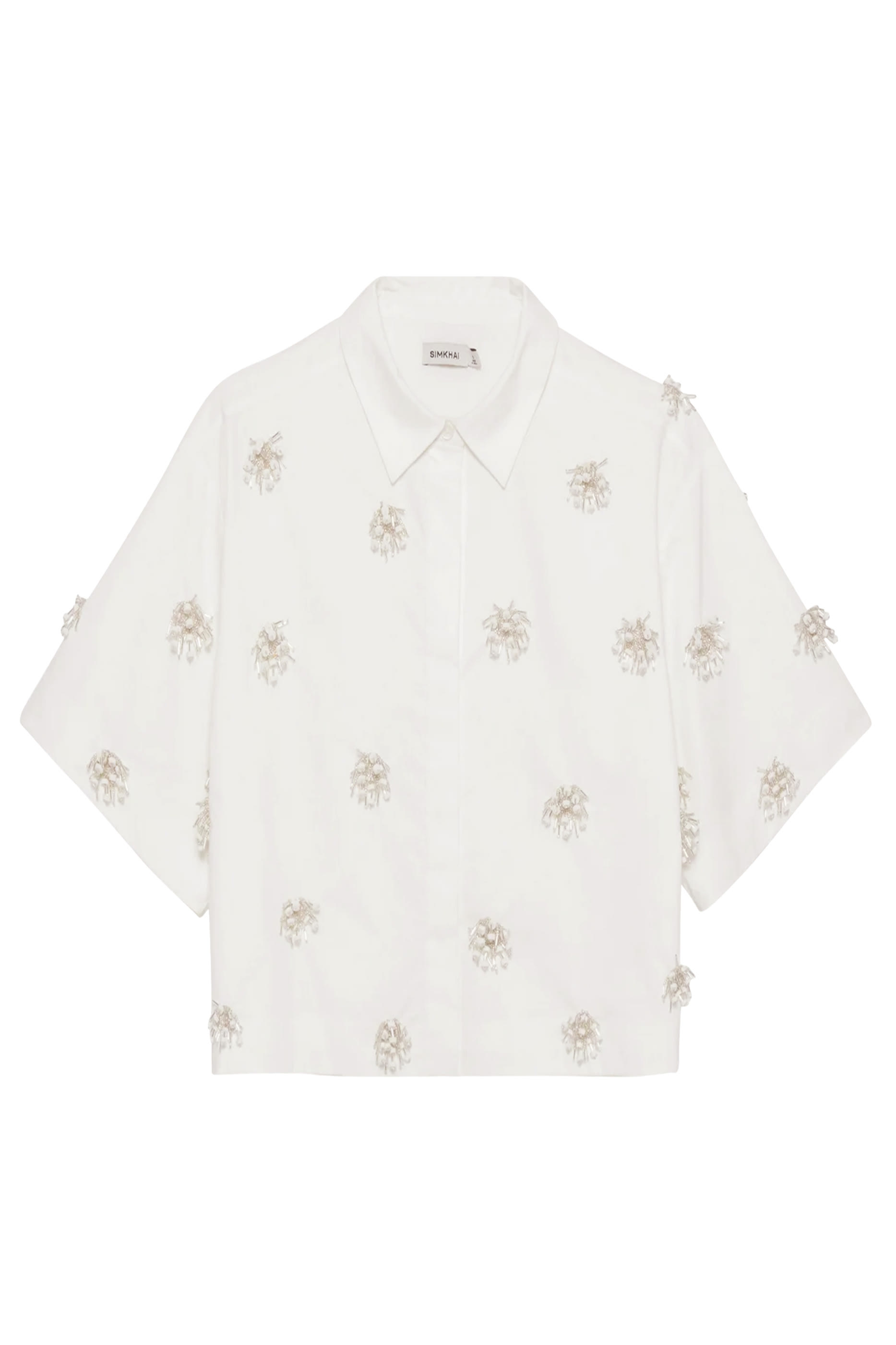 قميص كوزمو بياقة مطوية وتطريزات