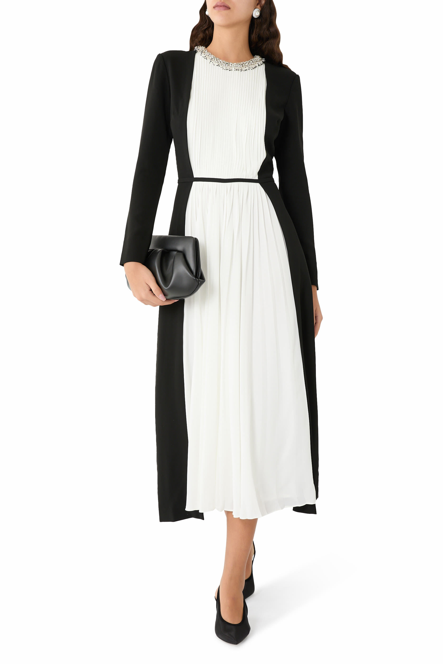 فستان إسثر مزين متوسط الطول