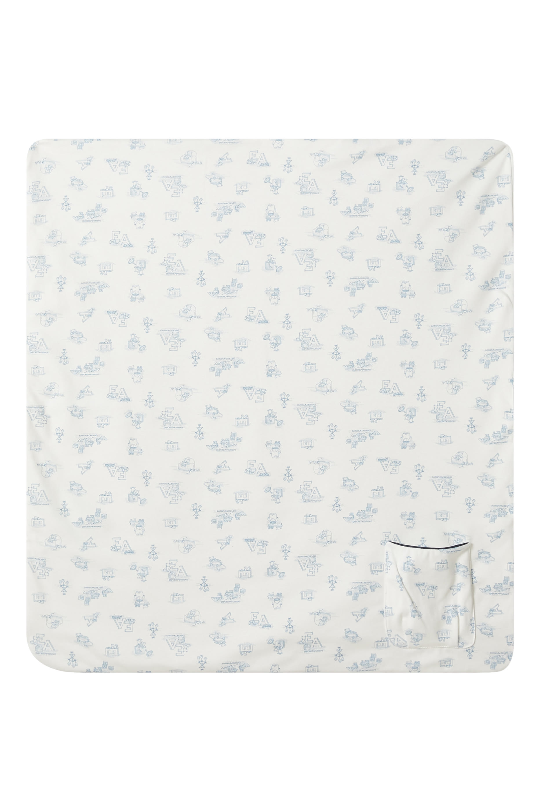 بطانية بنقشة شعار الماركة بحجم صغير للأطفال