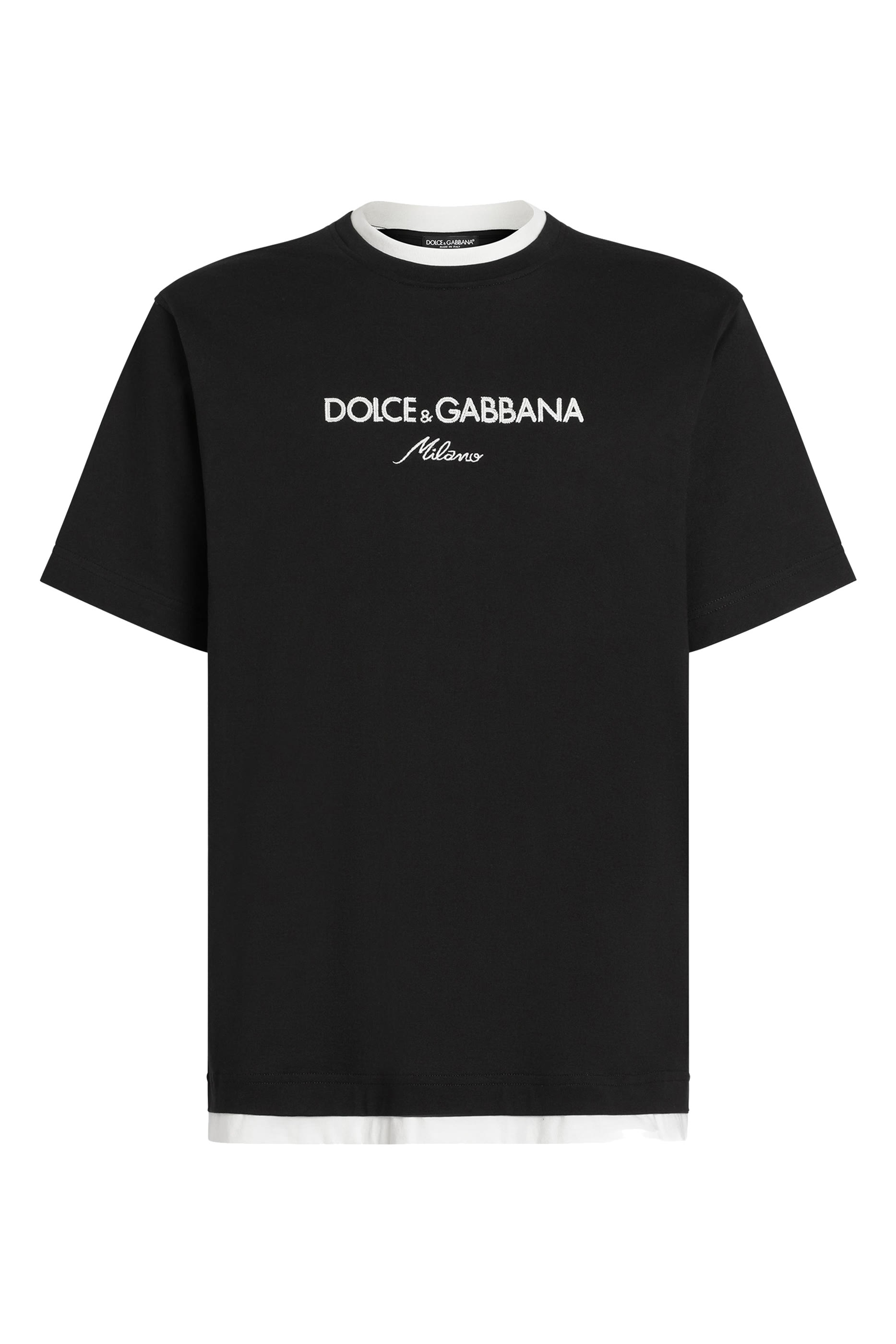 تيشيرت مطرز بشعار الماركة قطن