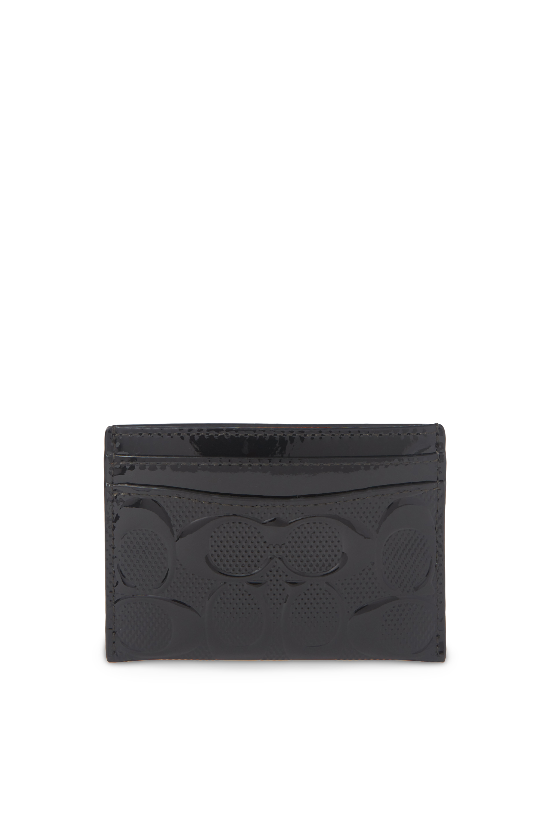 حافظة بطاقات رفيعة جلد بشعار الماركة