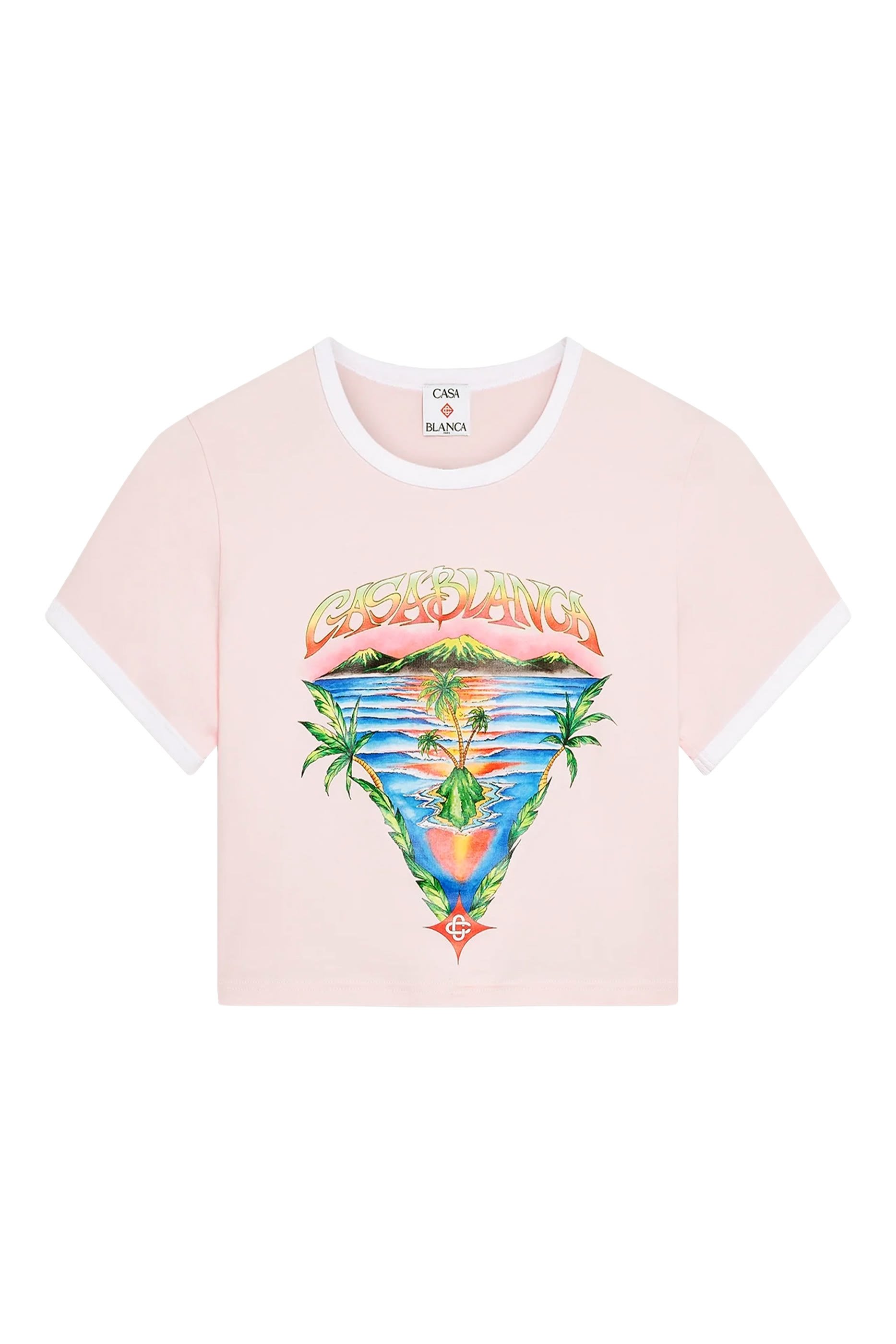 تيشيرت اينوسنس بقصة ضيقة قصيرة ونقشة مثلث