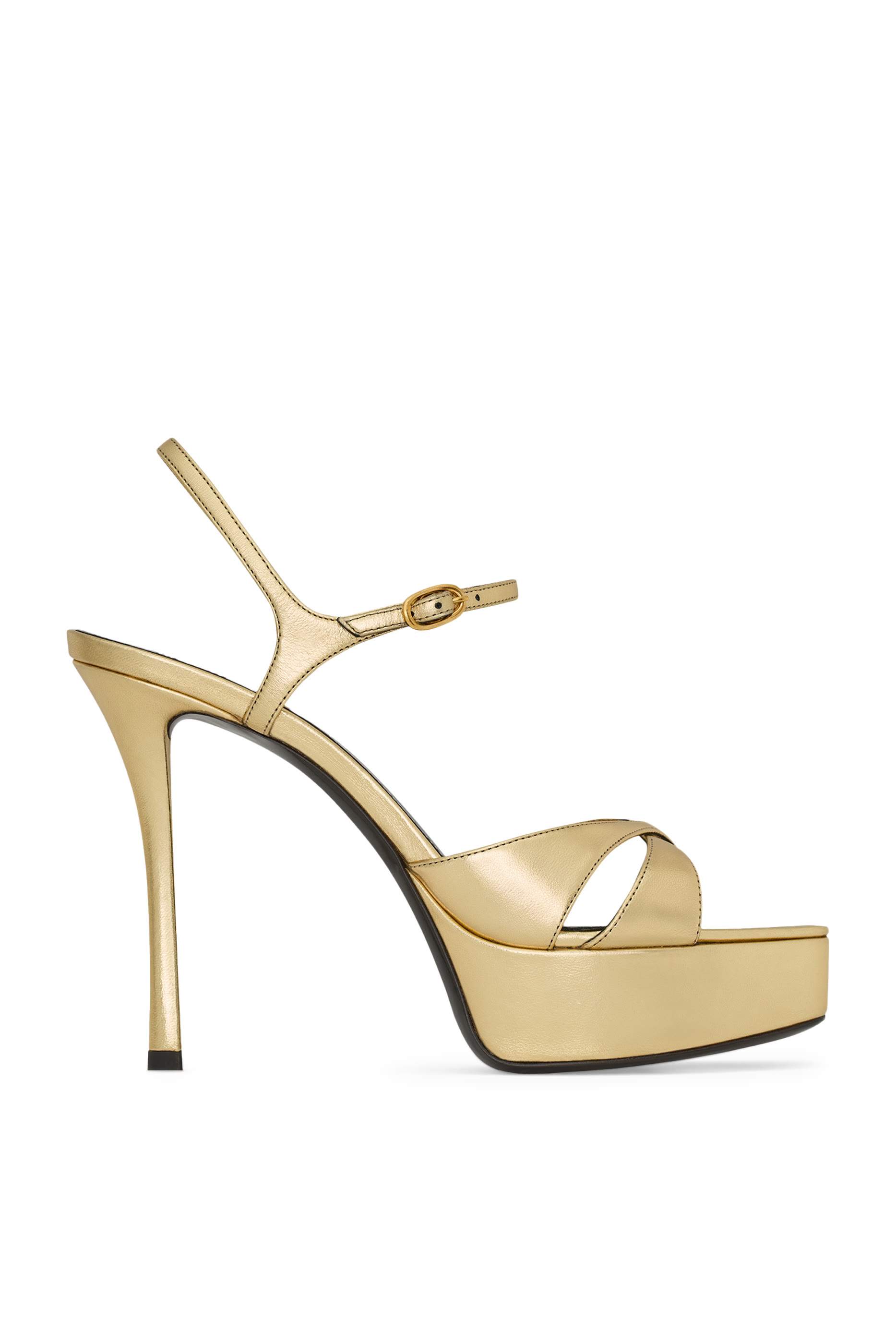 صندل ديبي 85 بنعل سميك جلد لامع