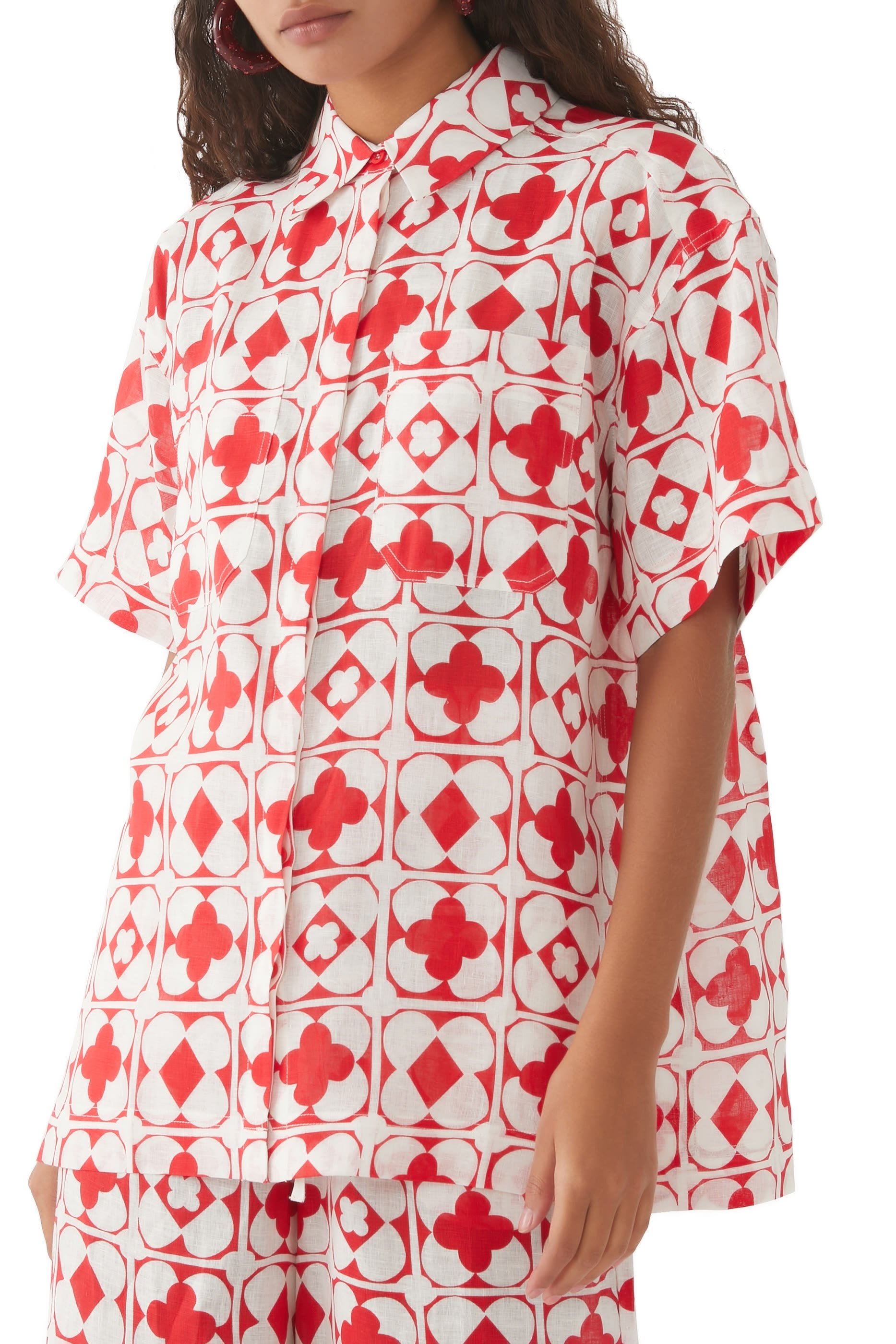 قميص بالمير بأكمام قصيرة