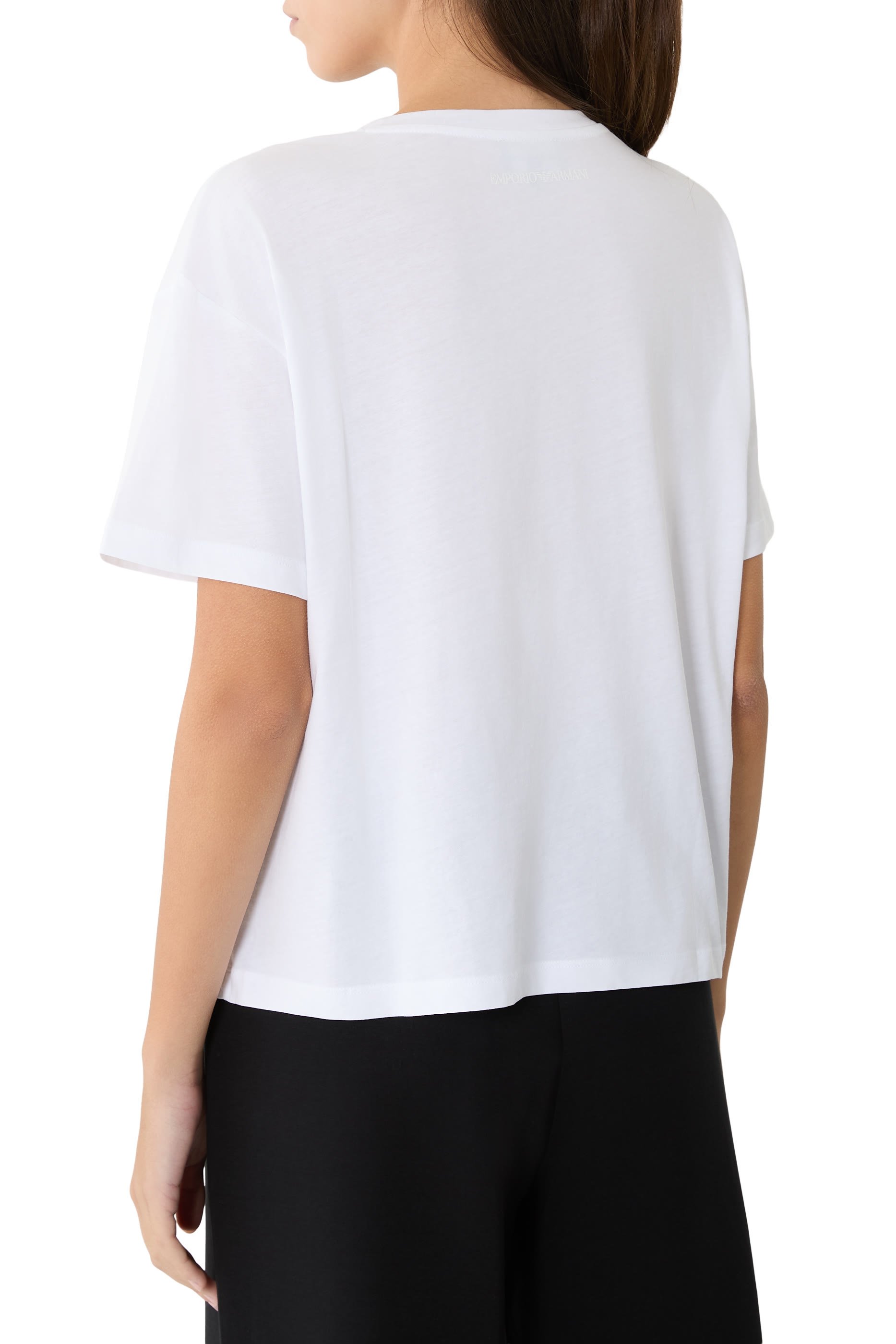 Rhinestone Eagle Logo Jersey T-Shirt