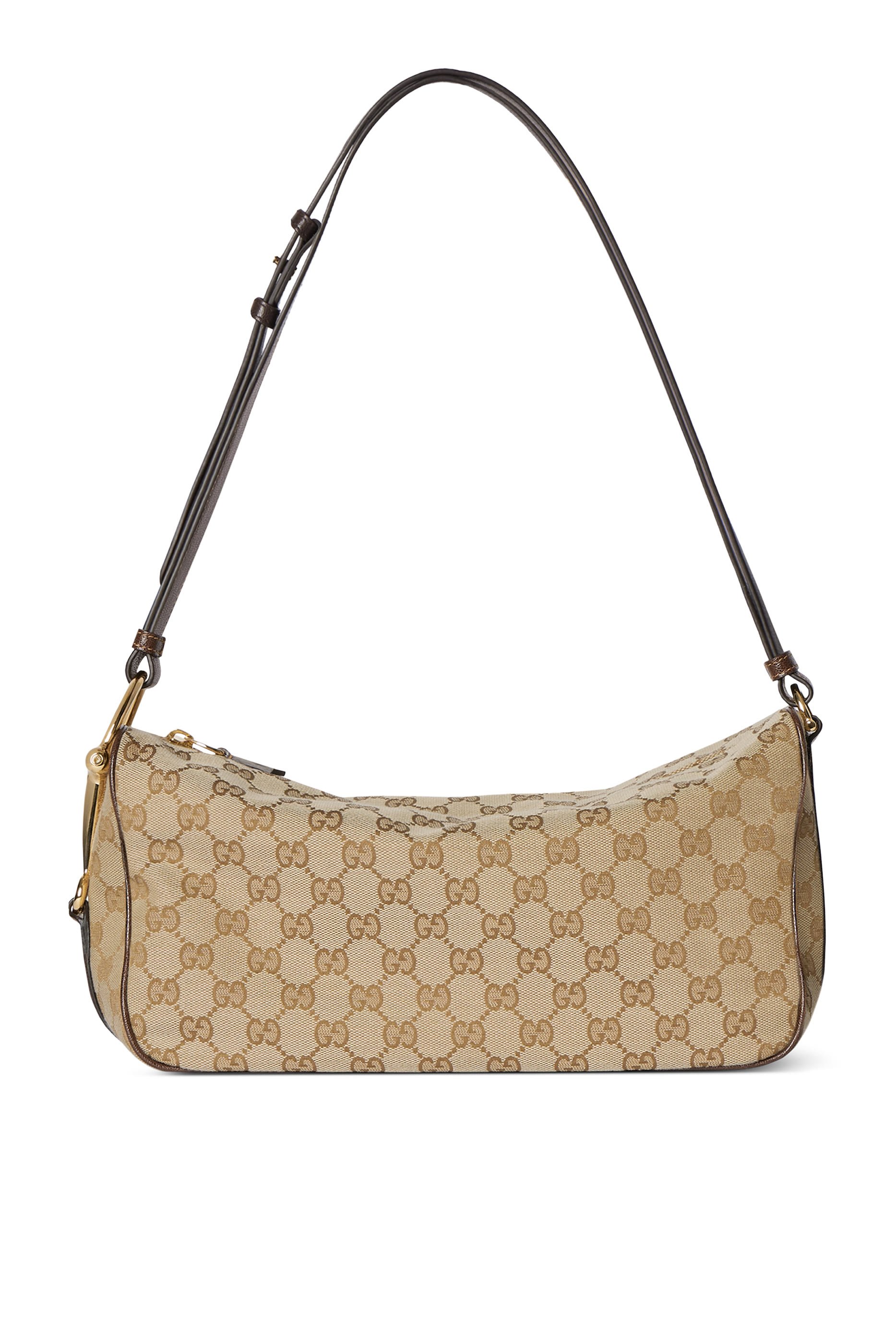 حقيبة كتف متوسطة بنصف حلية لجام حصان