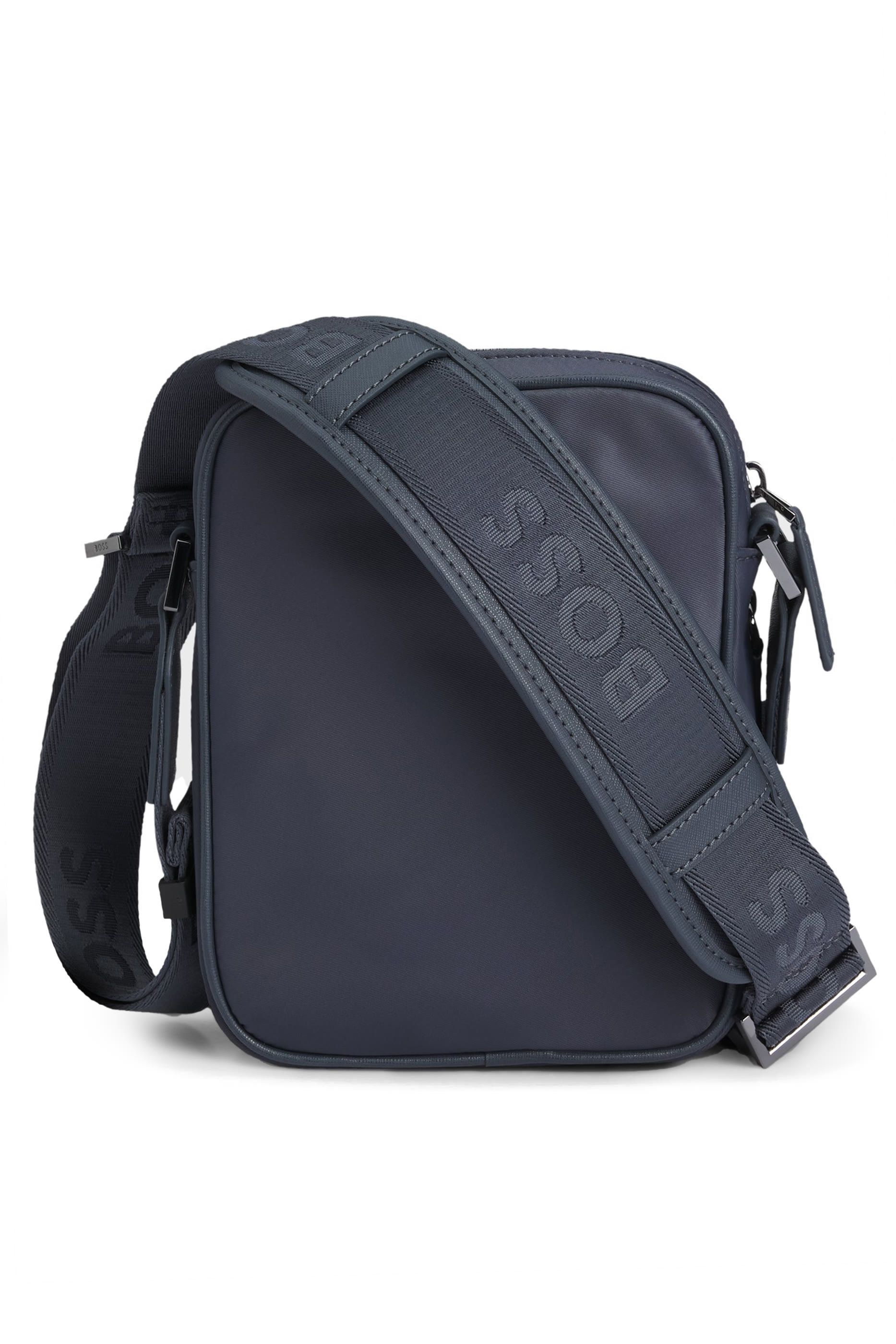 حقيبة ريبورتر تويل بحلية مزدوجة بحرف شعار الماركة