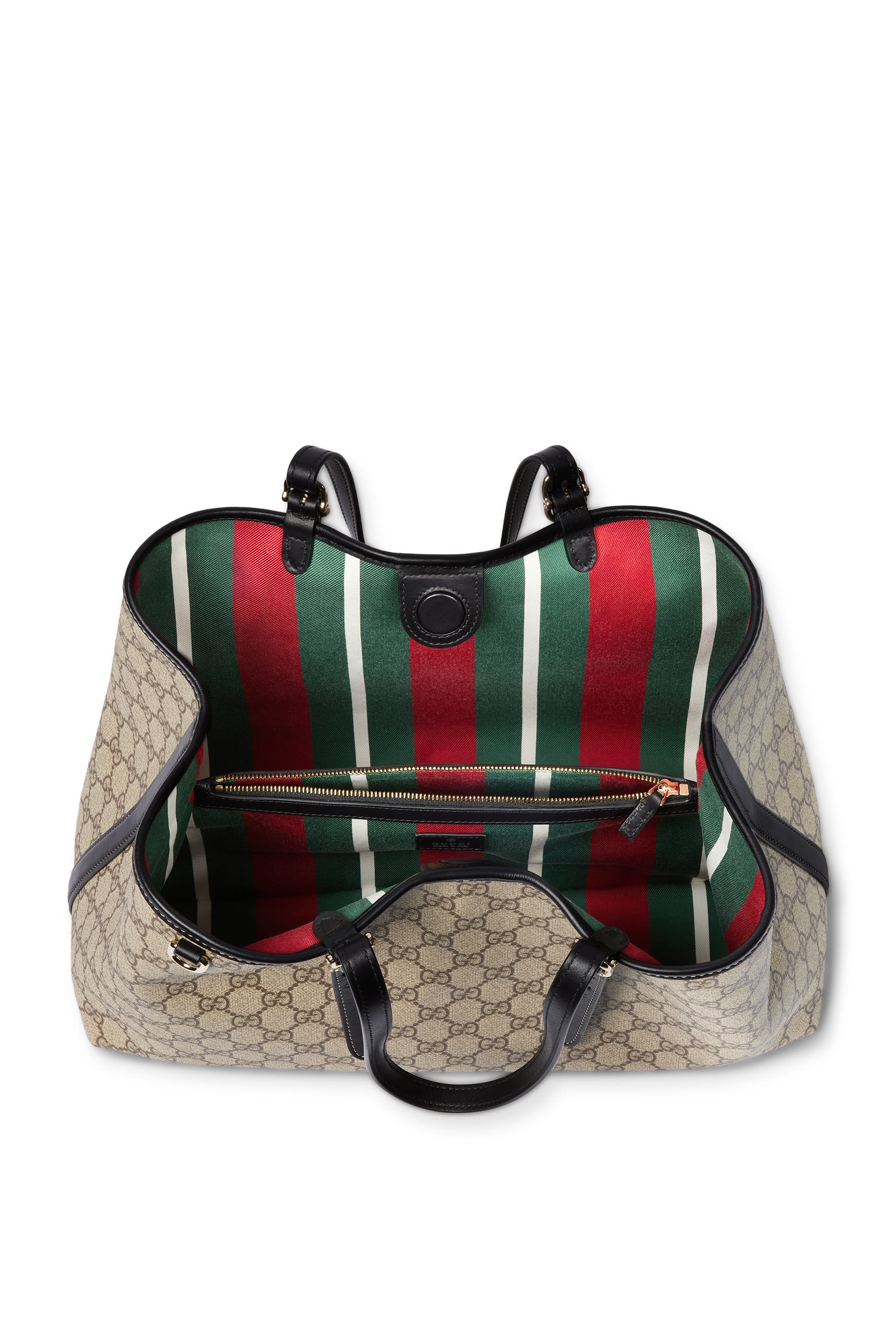 حقيبة يد متوسطة بنقشة حرفي شعار الماركة