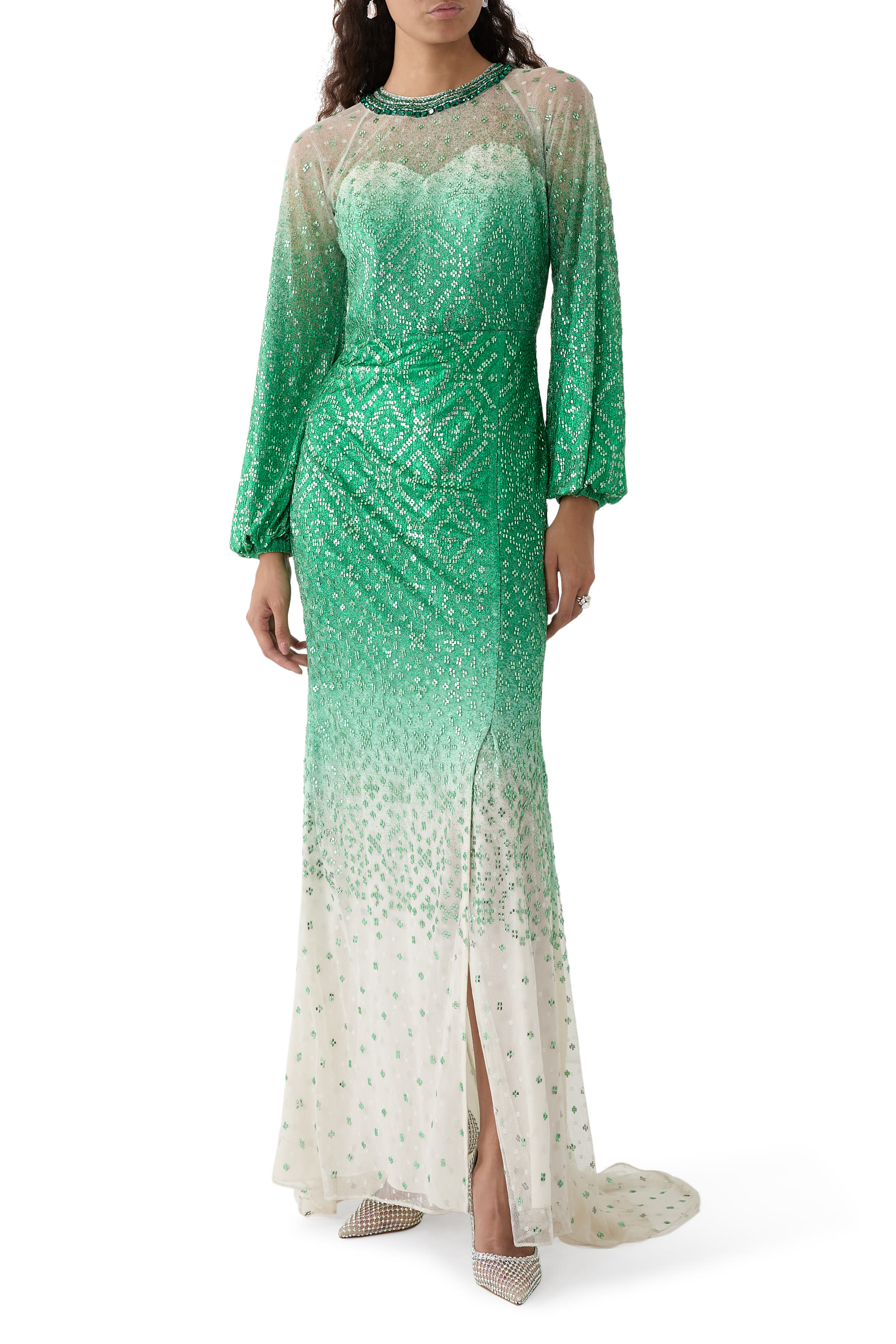 فستان غاردينت مرصع بكريستال