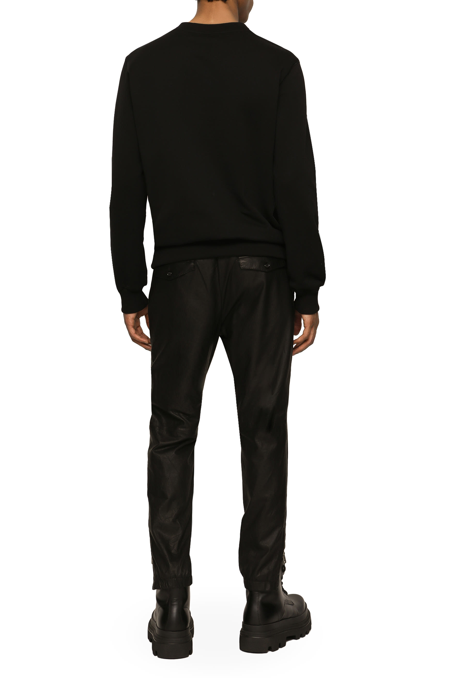 سويت شيرت جيرسيه بتطريز حرفي شعار الماركة