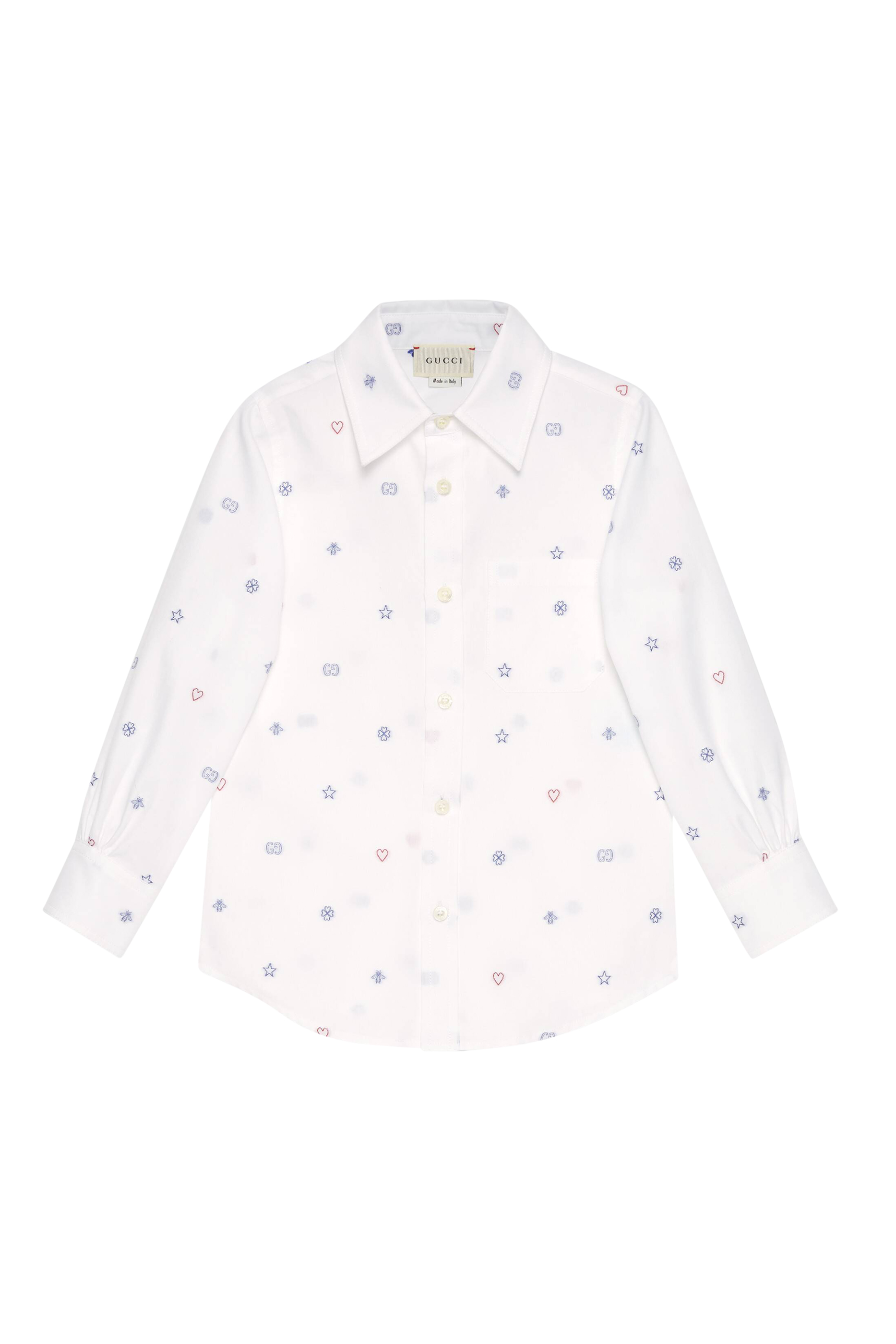 قميص قطن بنقشة فيل كوبيه برموز