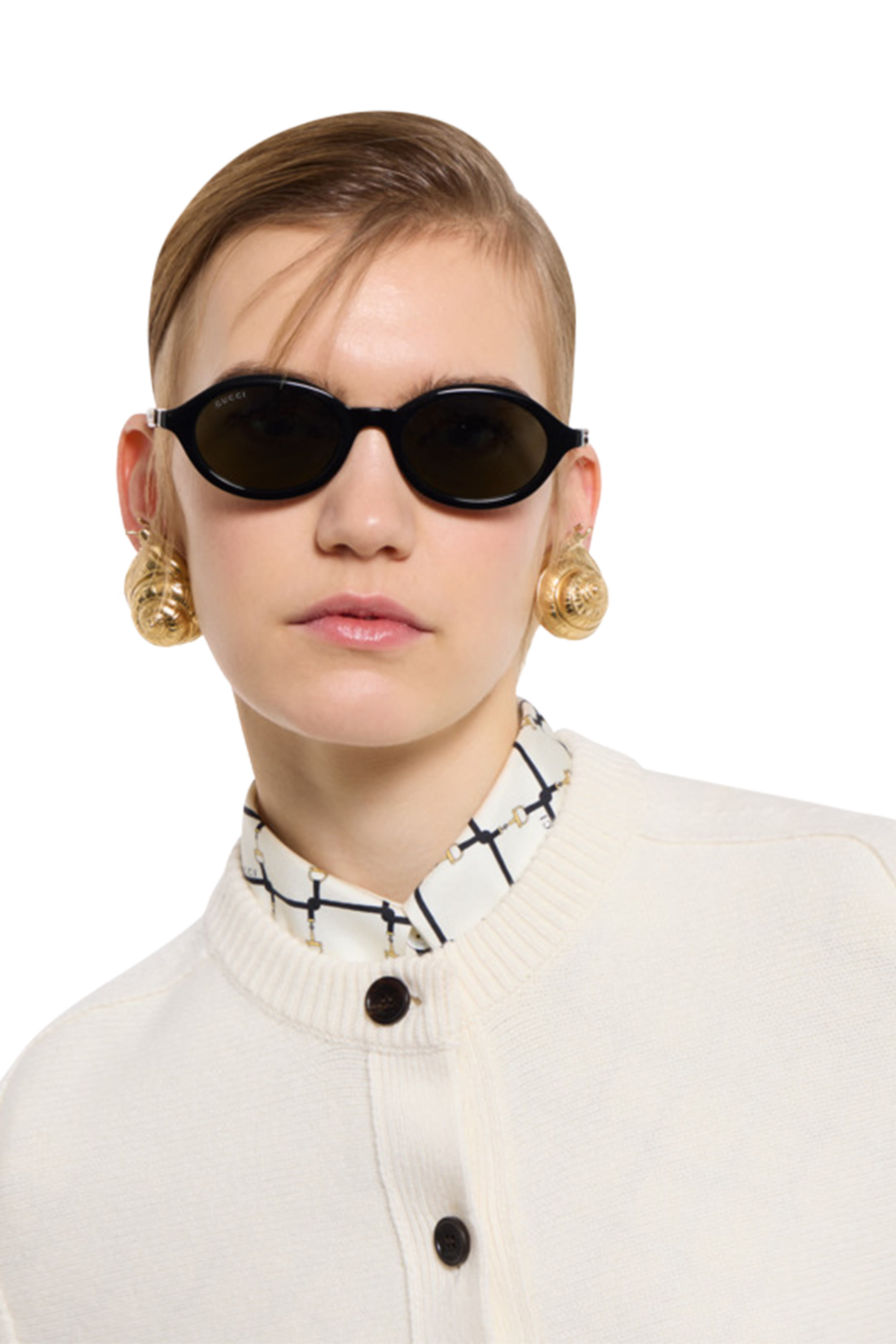 نظارة شمسية بإطار مستدير