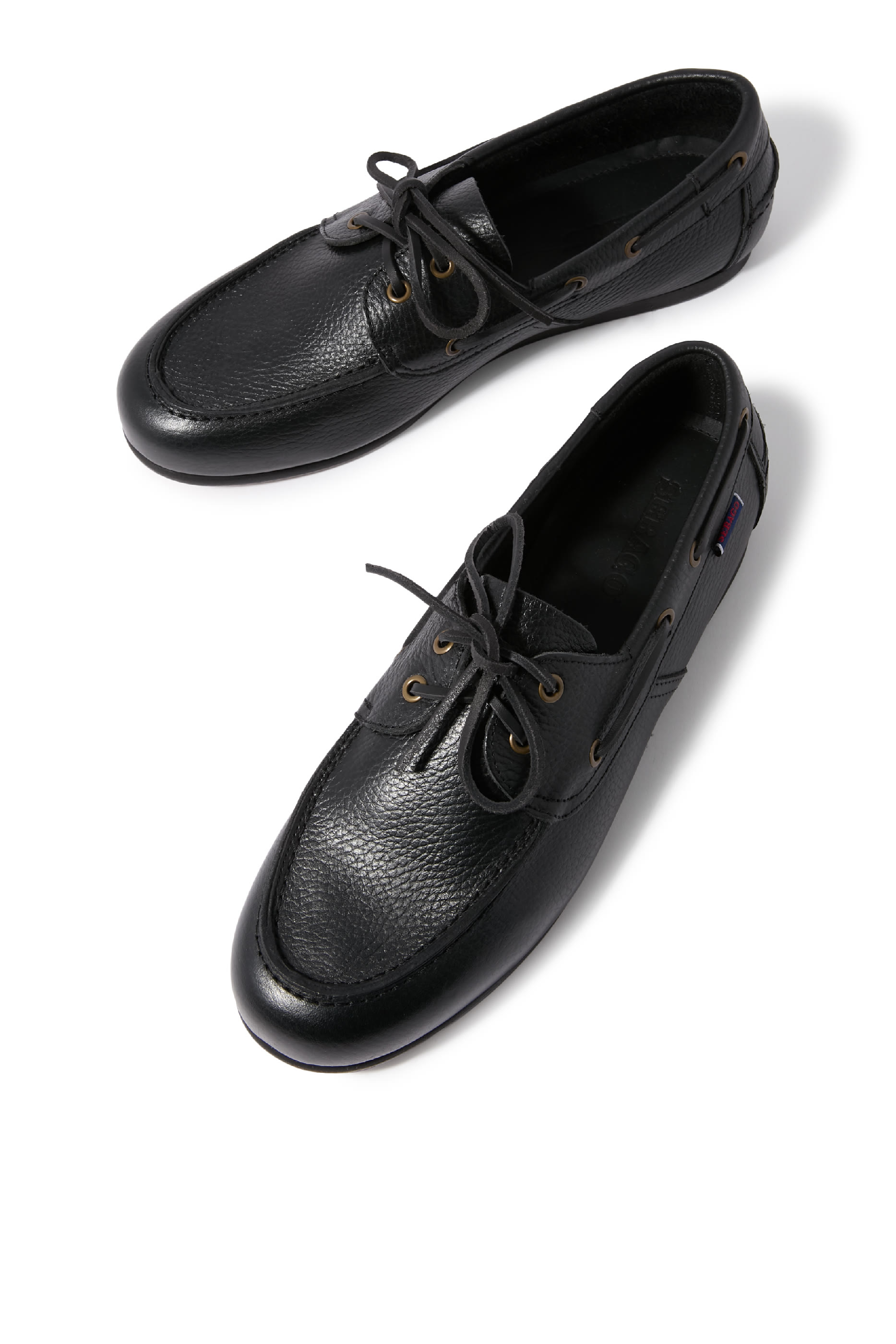 حذاء موكاسين جلد معالج بارز الملمس