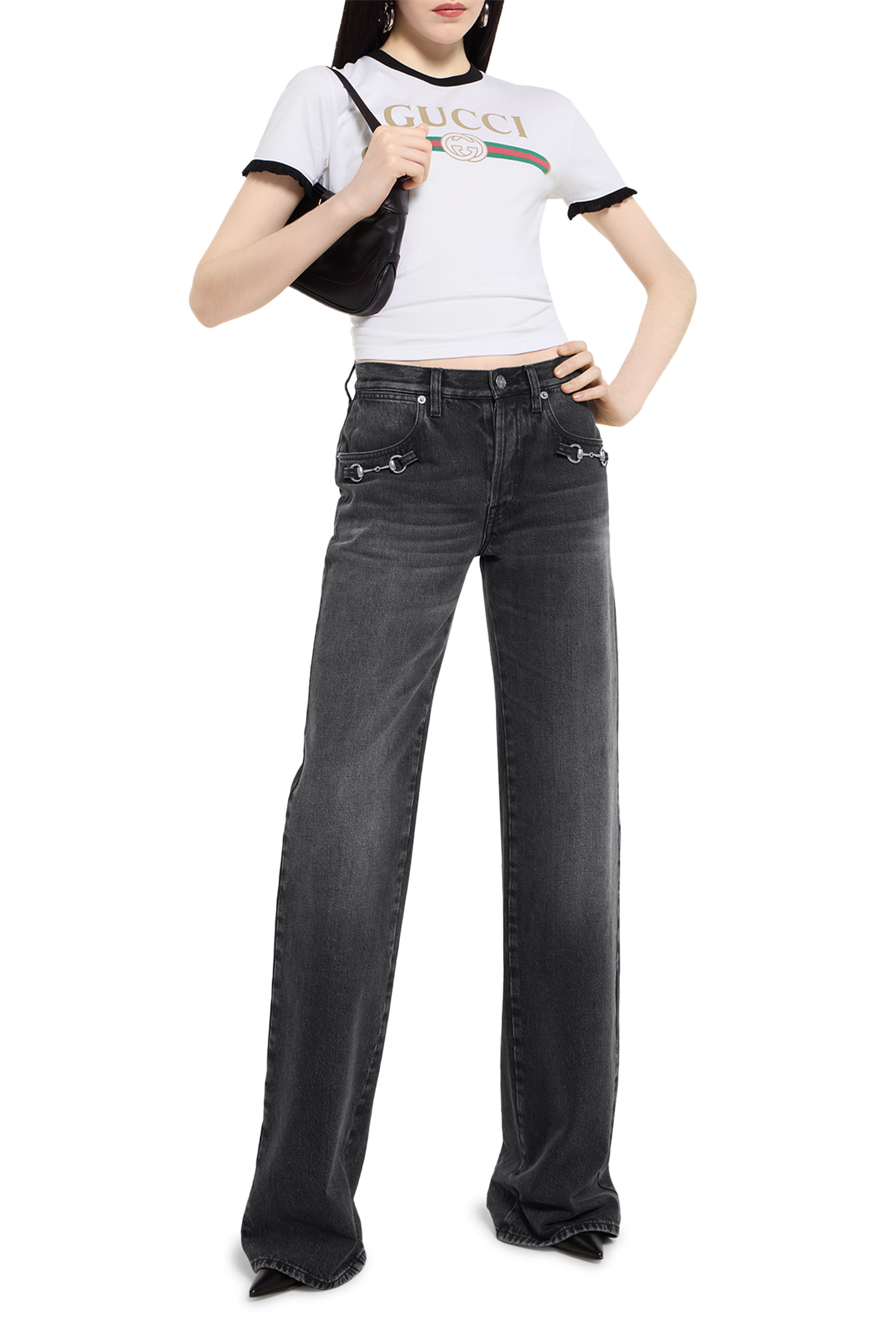 تيشيرت بشعار الماركة قطن جيرسيه