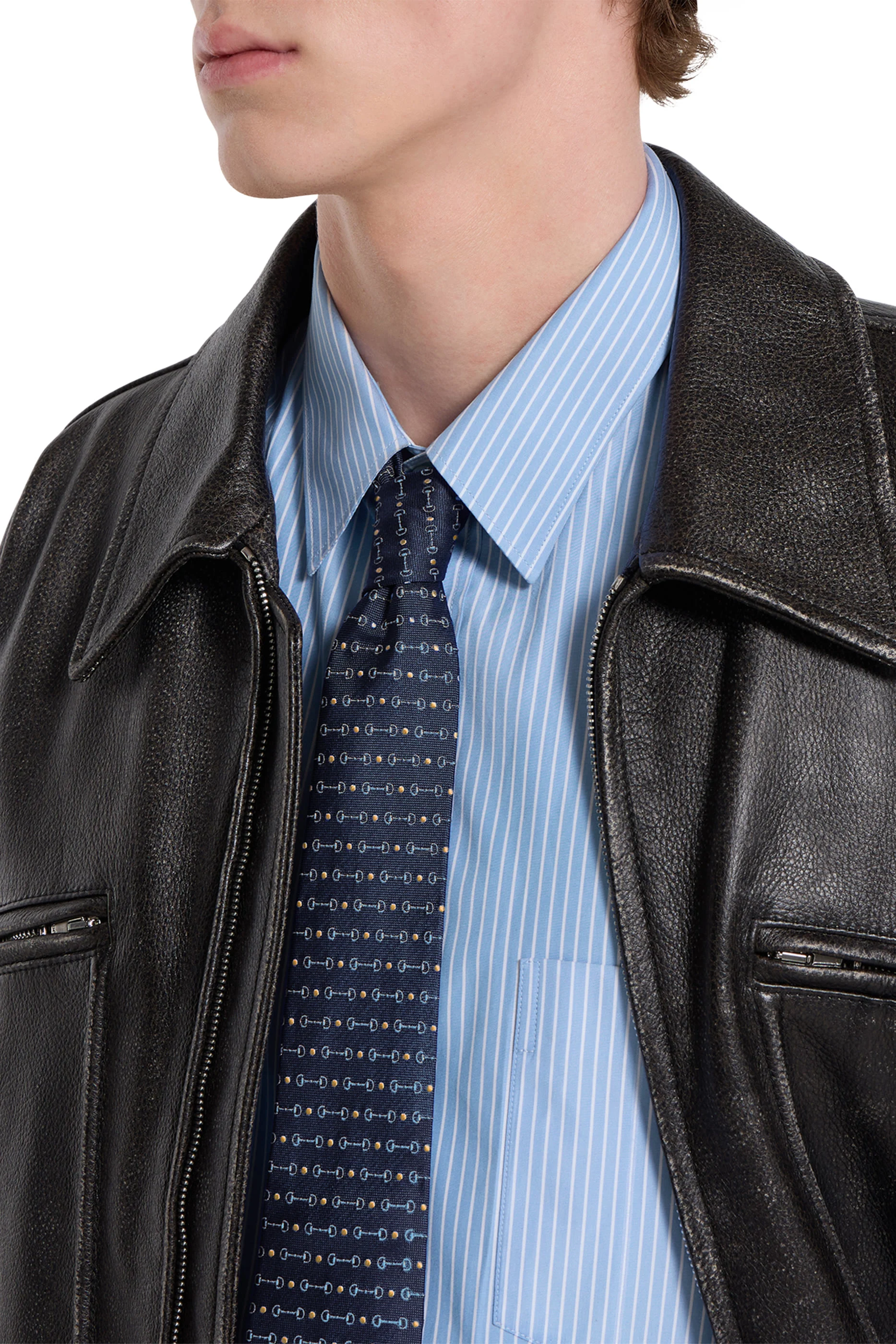 قميص بشعار الماركة قطن بوبلين