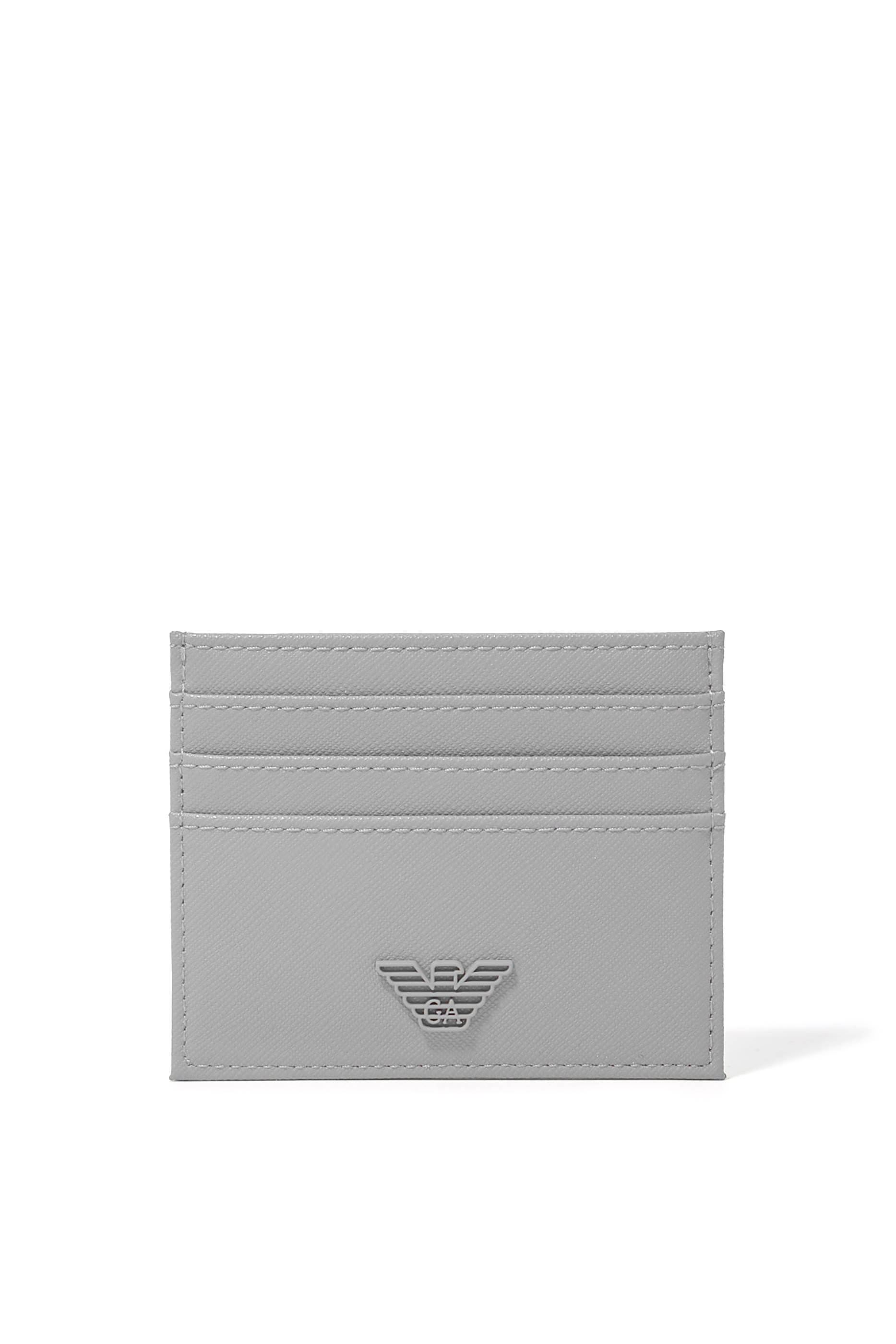 حافظة بطاقات بحلية شعار الماركة