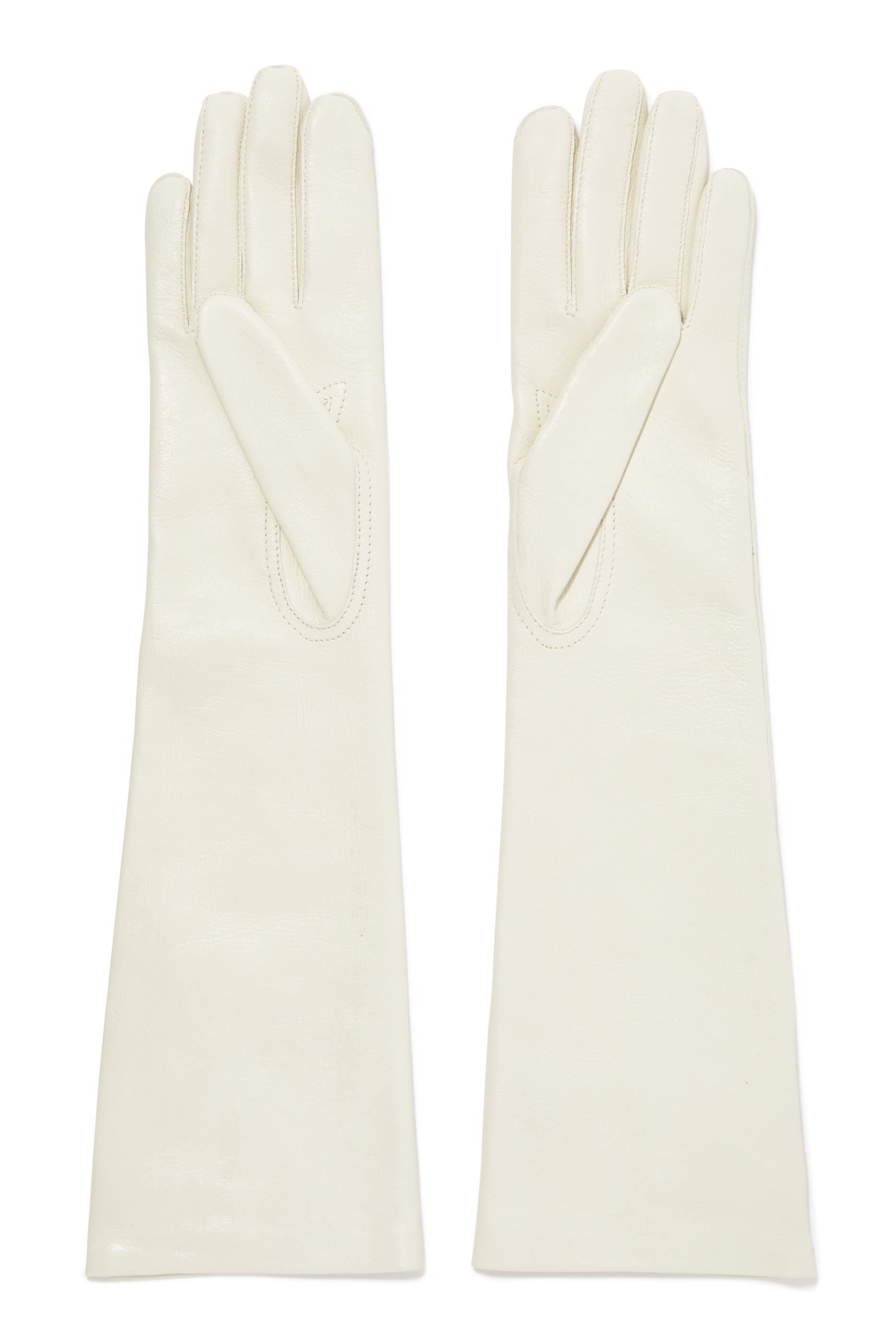 قفازات جلد بتطريزات زهور