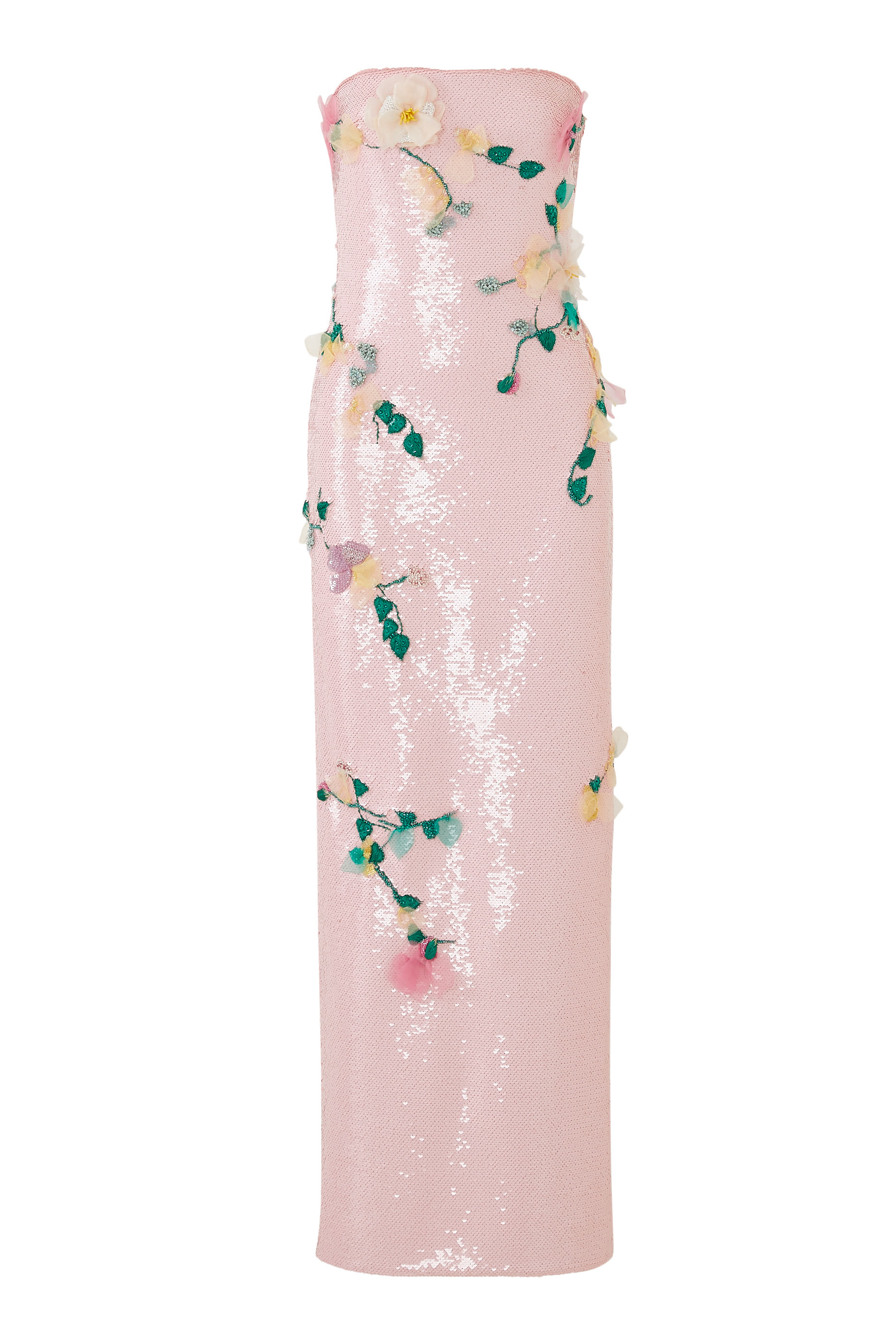 فستان سهرة بلا أكمام بقصة مستقيمة 