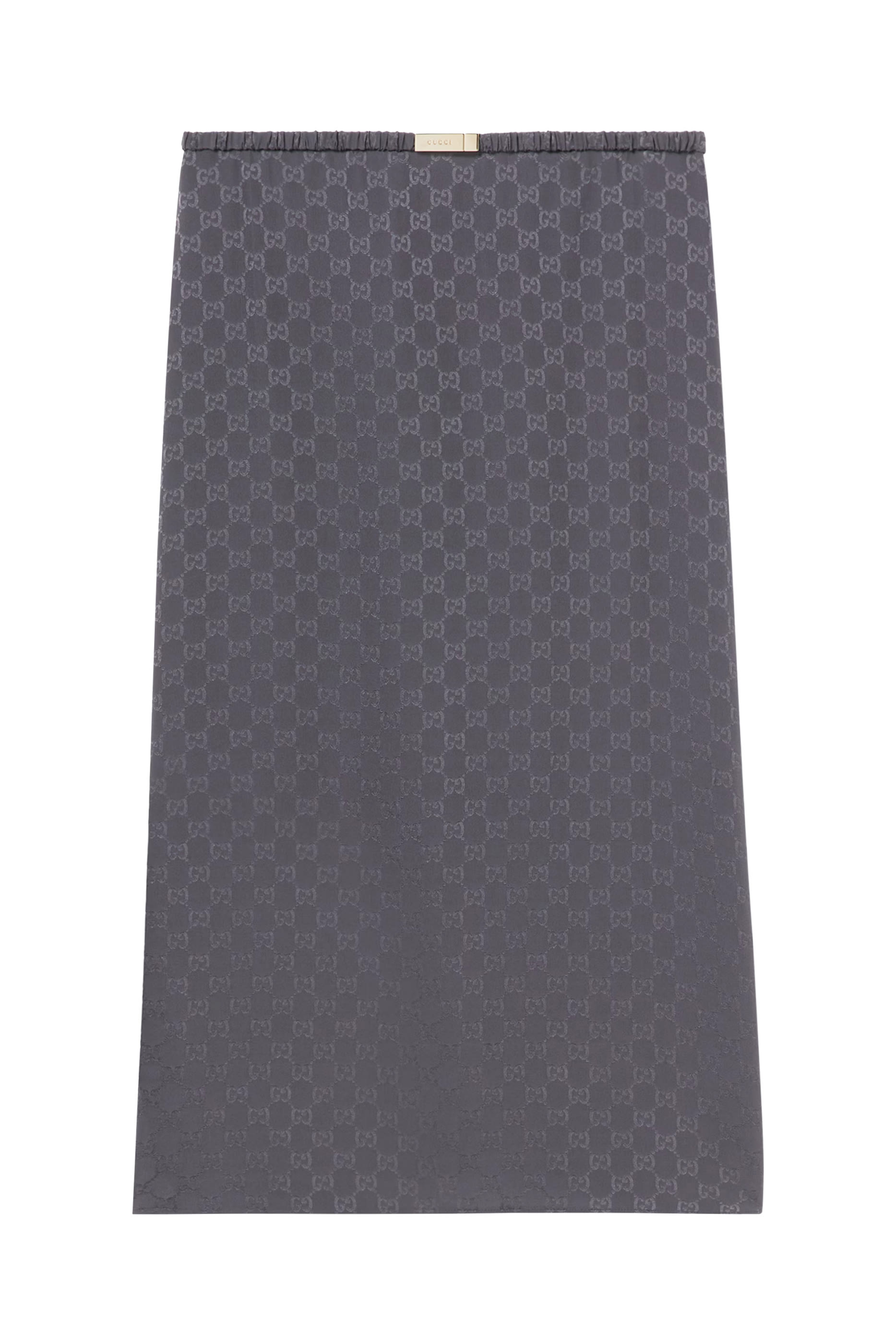 تنورة بنقشة حرفي شعار الماركة قطن حريري جاكار