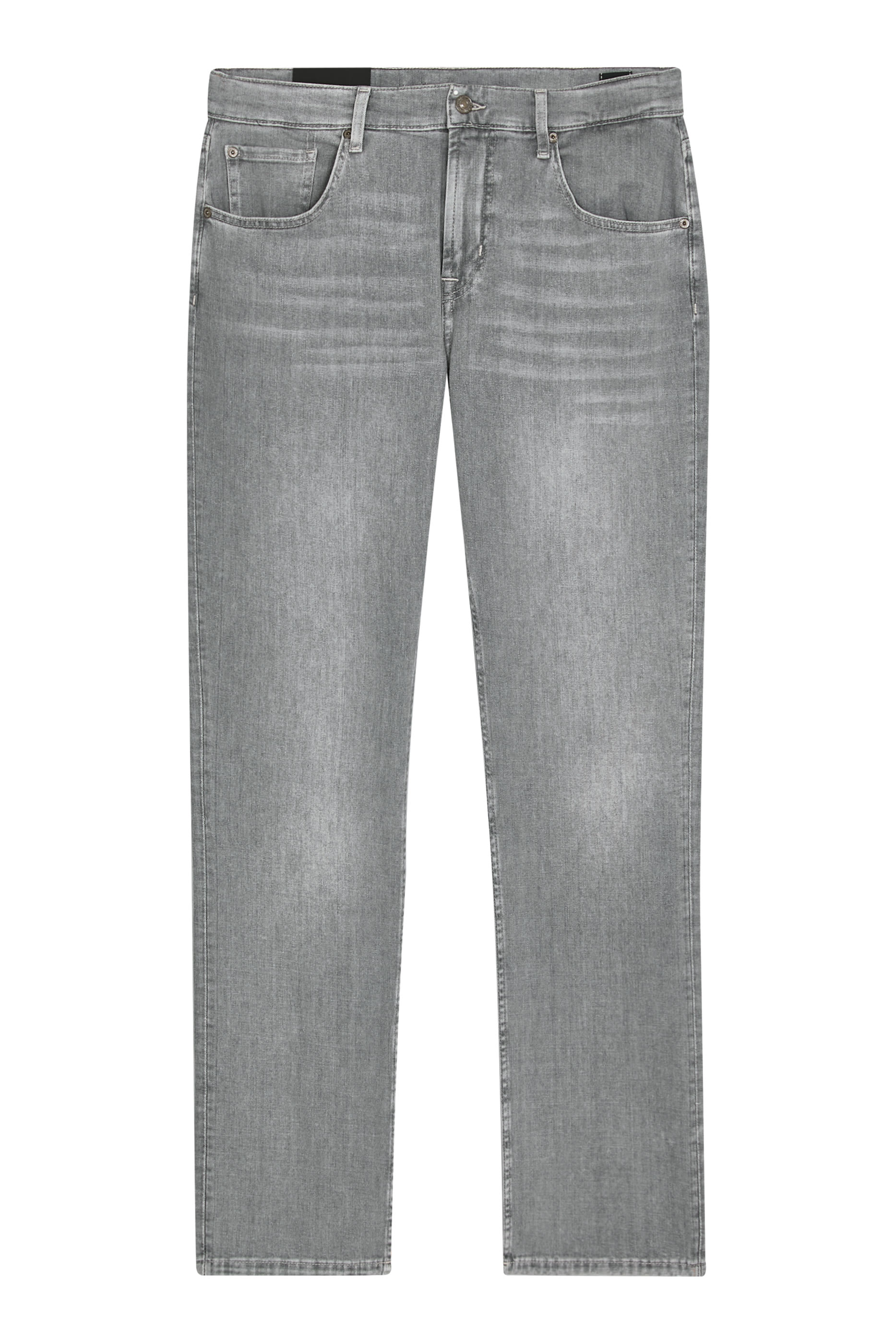 بنطال جينز بقصة ضيقة وشعار الماركة