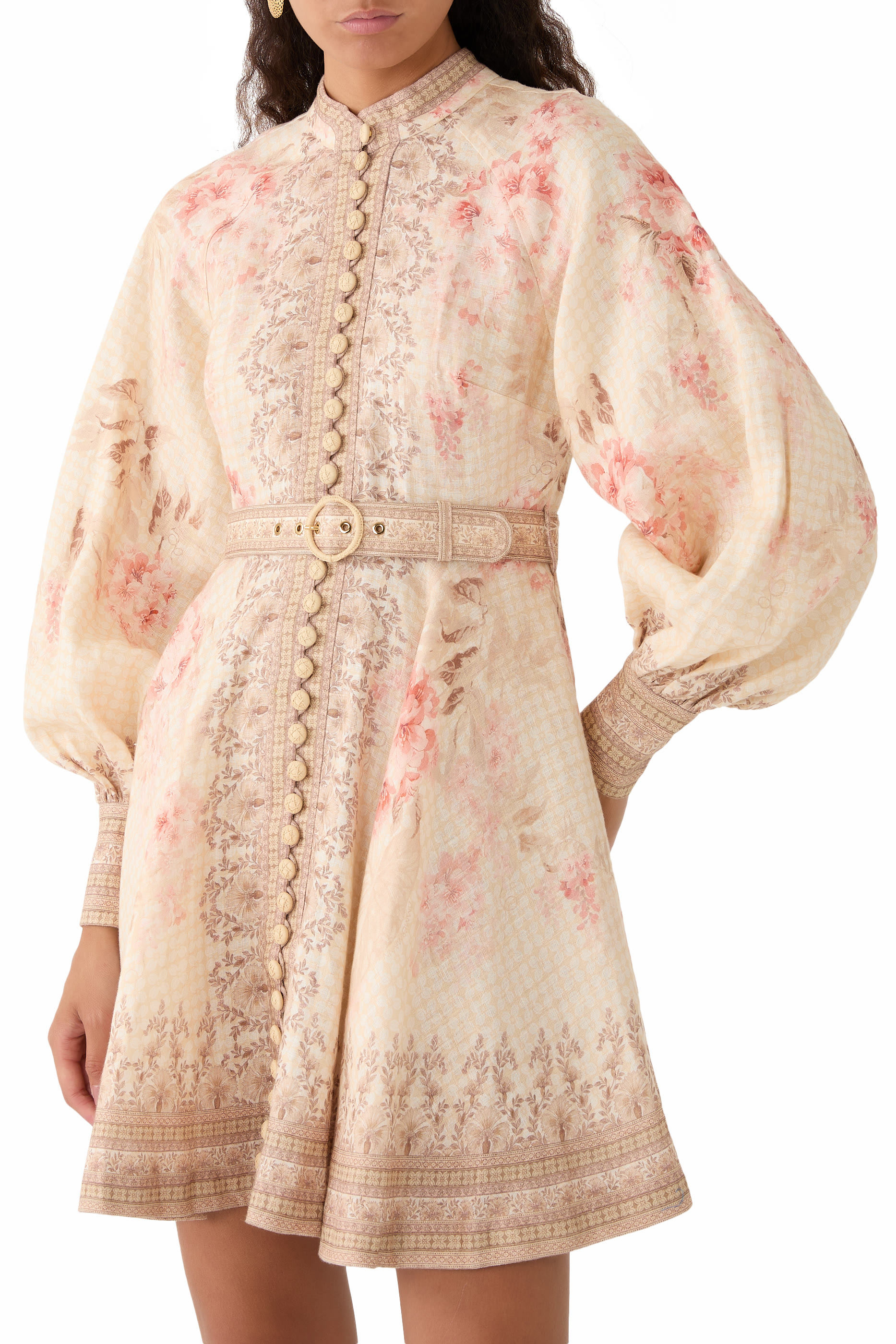 فستان قصير إيلومينيت بأزرار