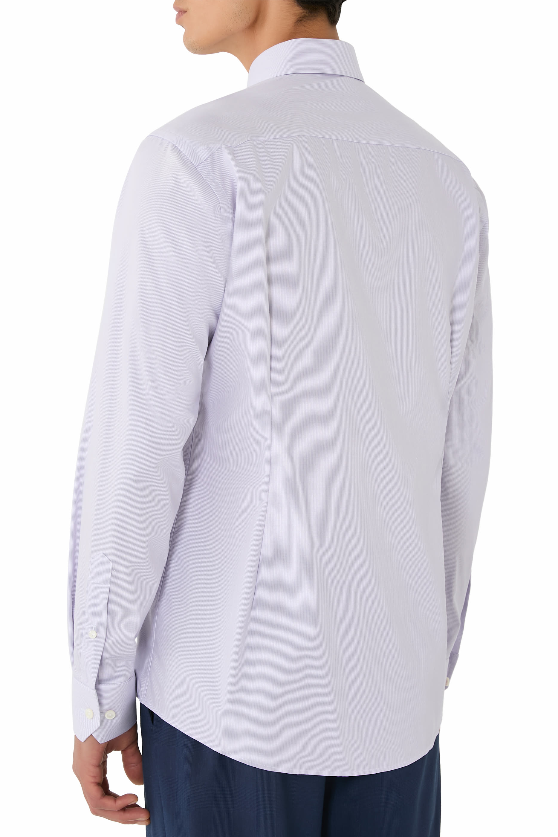 قميص مخطط قطن وتينسيل لايوسيل