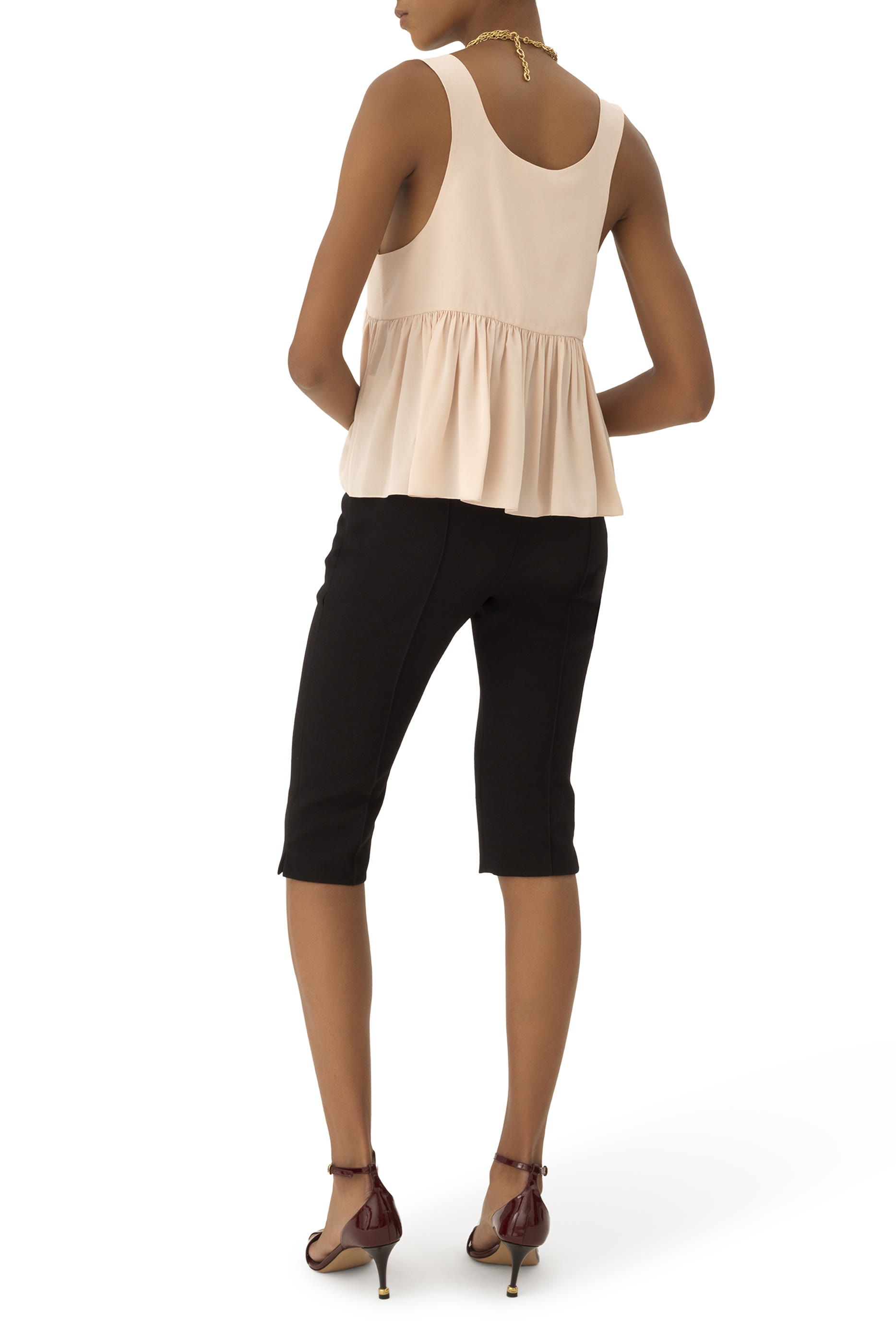 Gathered Sleeveless Top