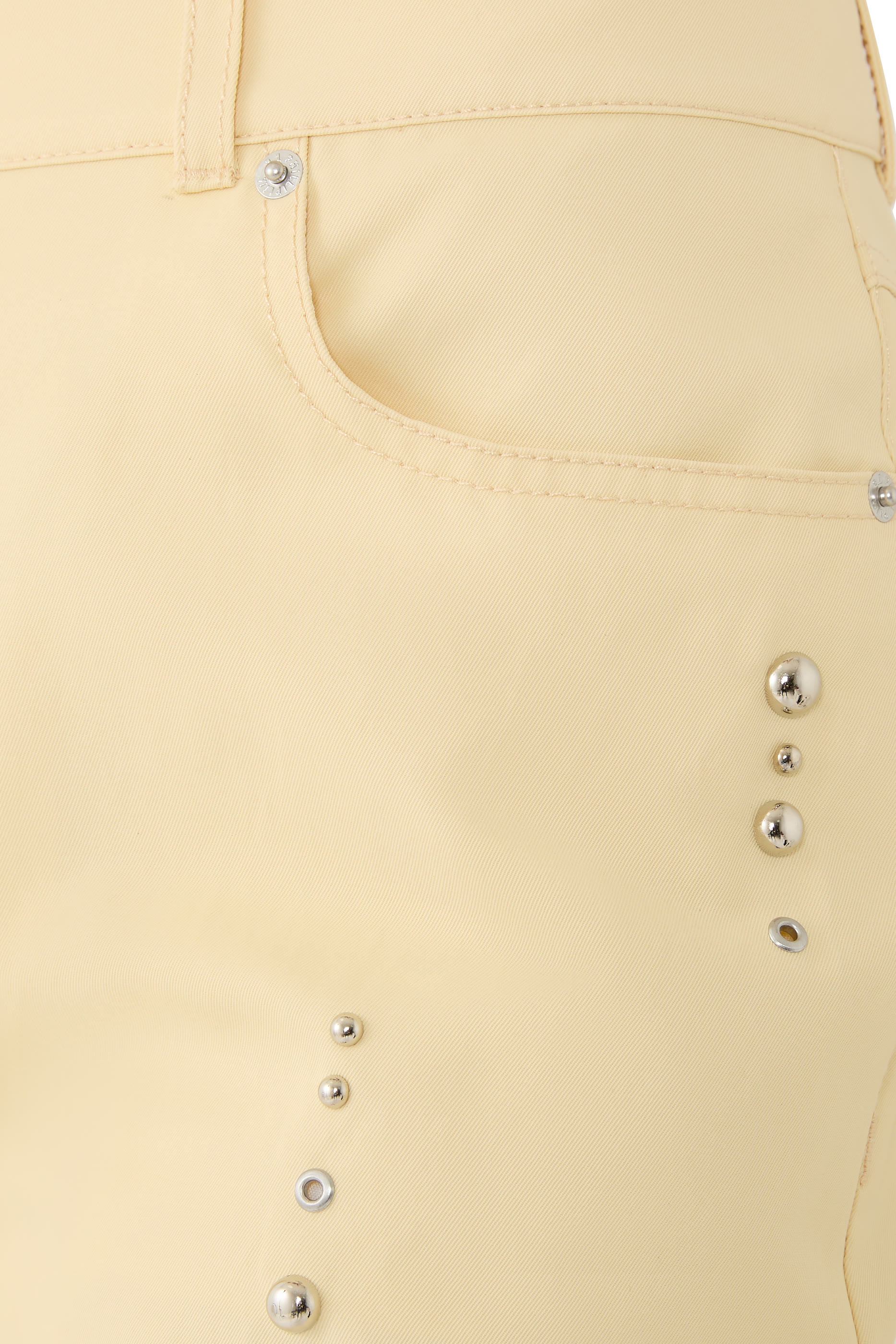 بنطال بقصة ساق واسعة مرصع بأحجار