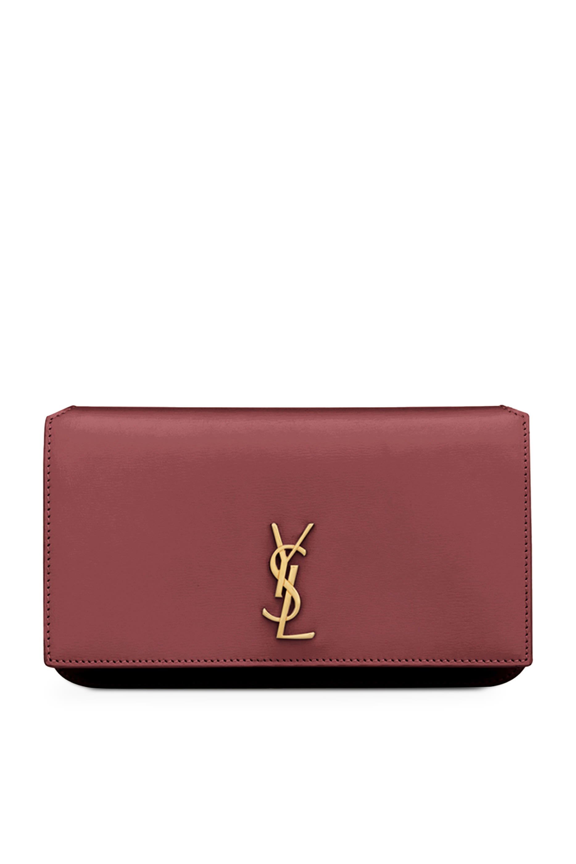 حافظة هاتف بشعار الماركة مع حمالة جلد ناعم