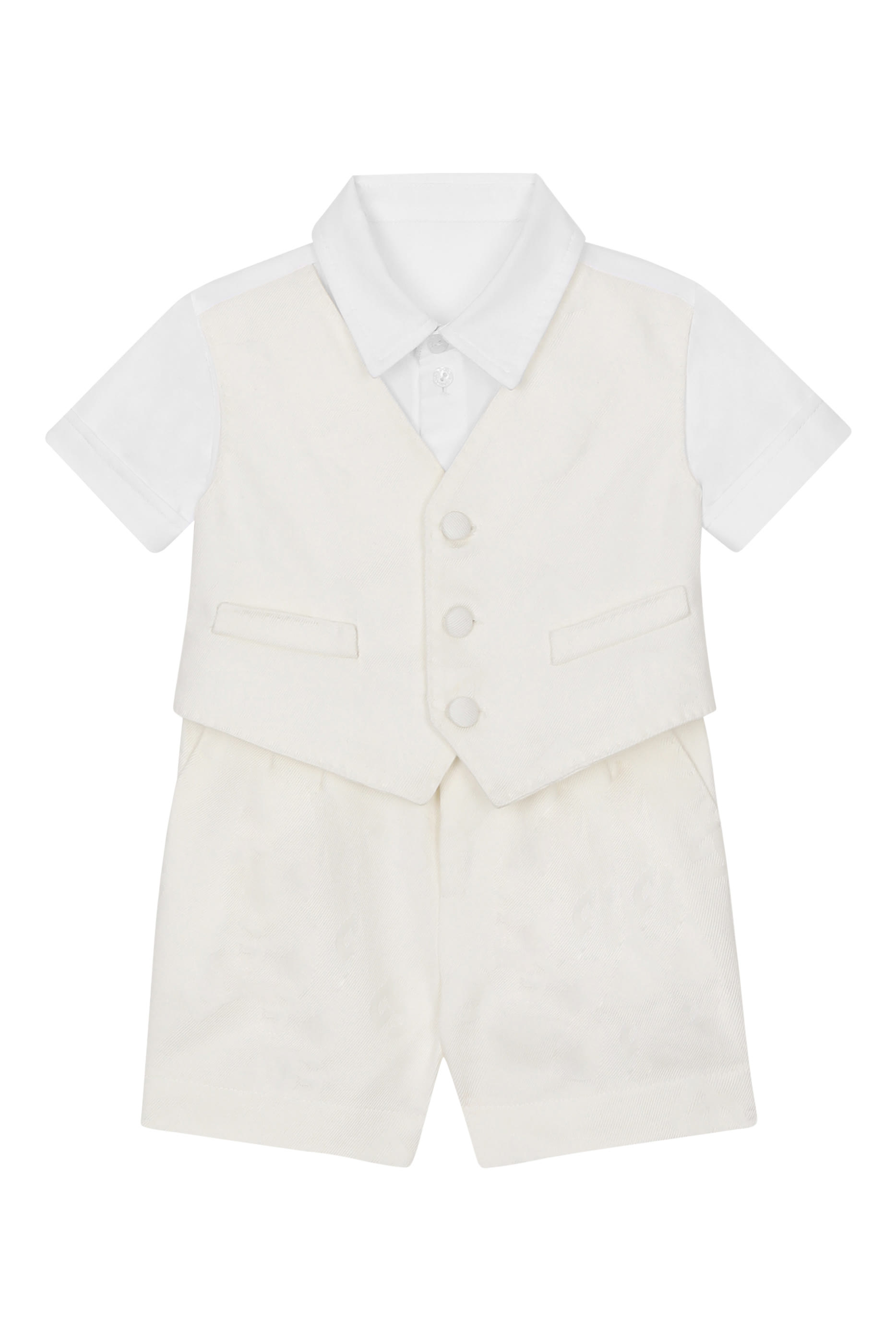 لباس قصير بتصميم قطعة واحدة بتفاصيل فيست للأطفال