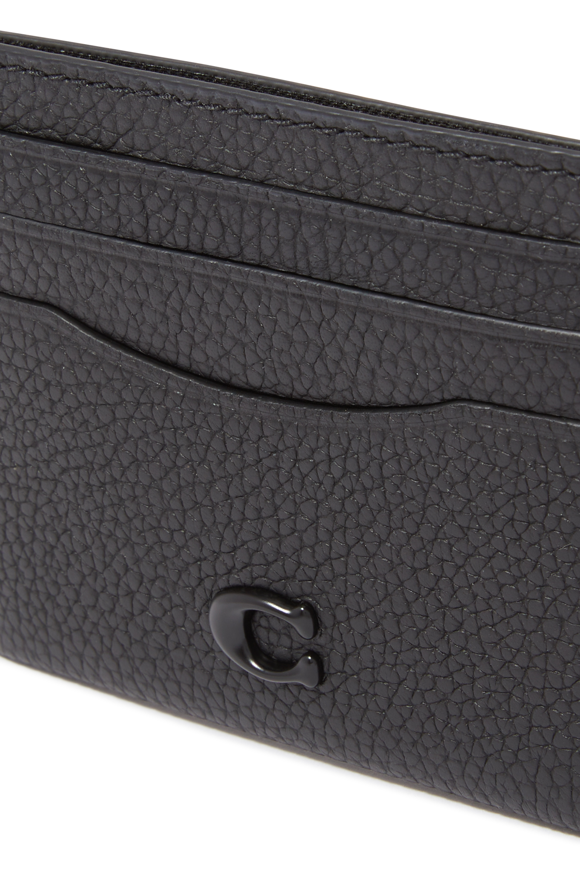 حافظة بطاقات بتصميم رفيع منحوت بشعار الماركة