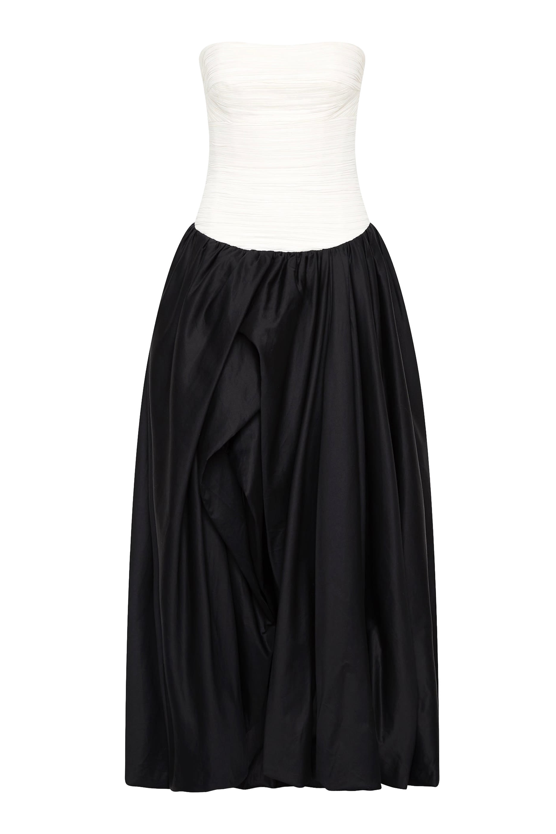 فستان فيوليت طويل بحافة منفوخة