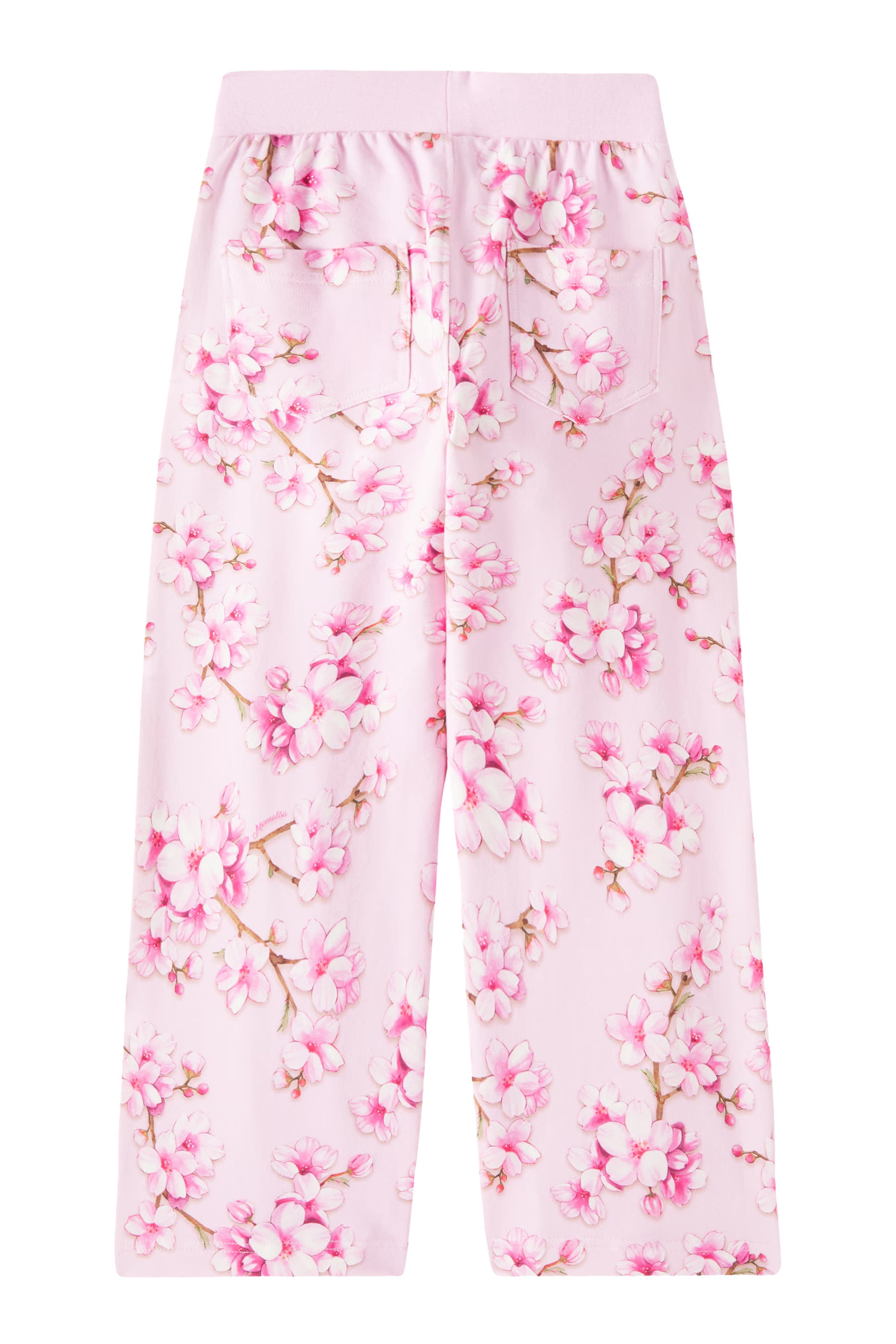 بنطال بقصة ساق واسعة وطبعات زهور للأطفال