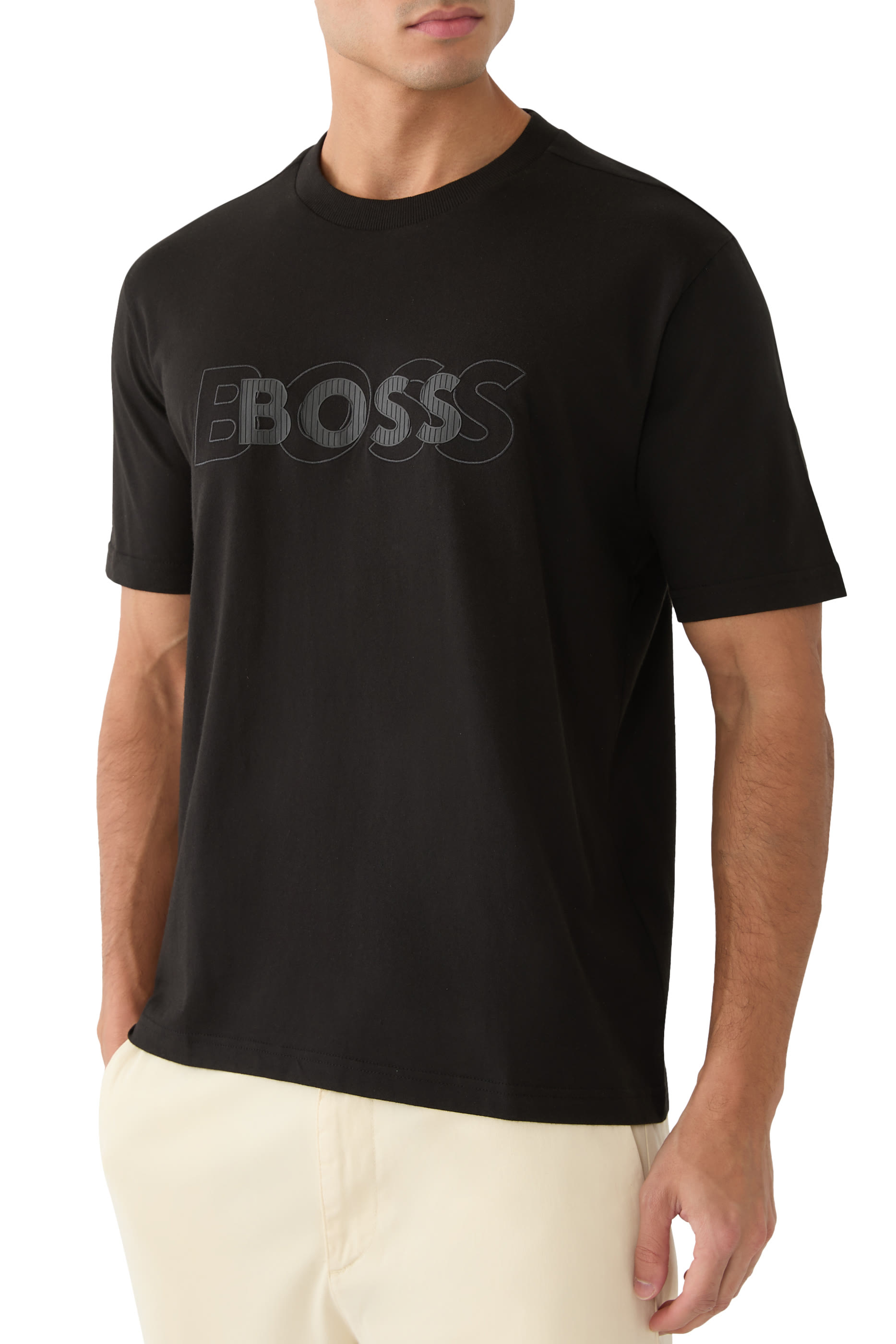 تيشيرت بشعار الماركة قطن جيرسيه