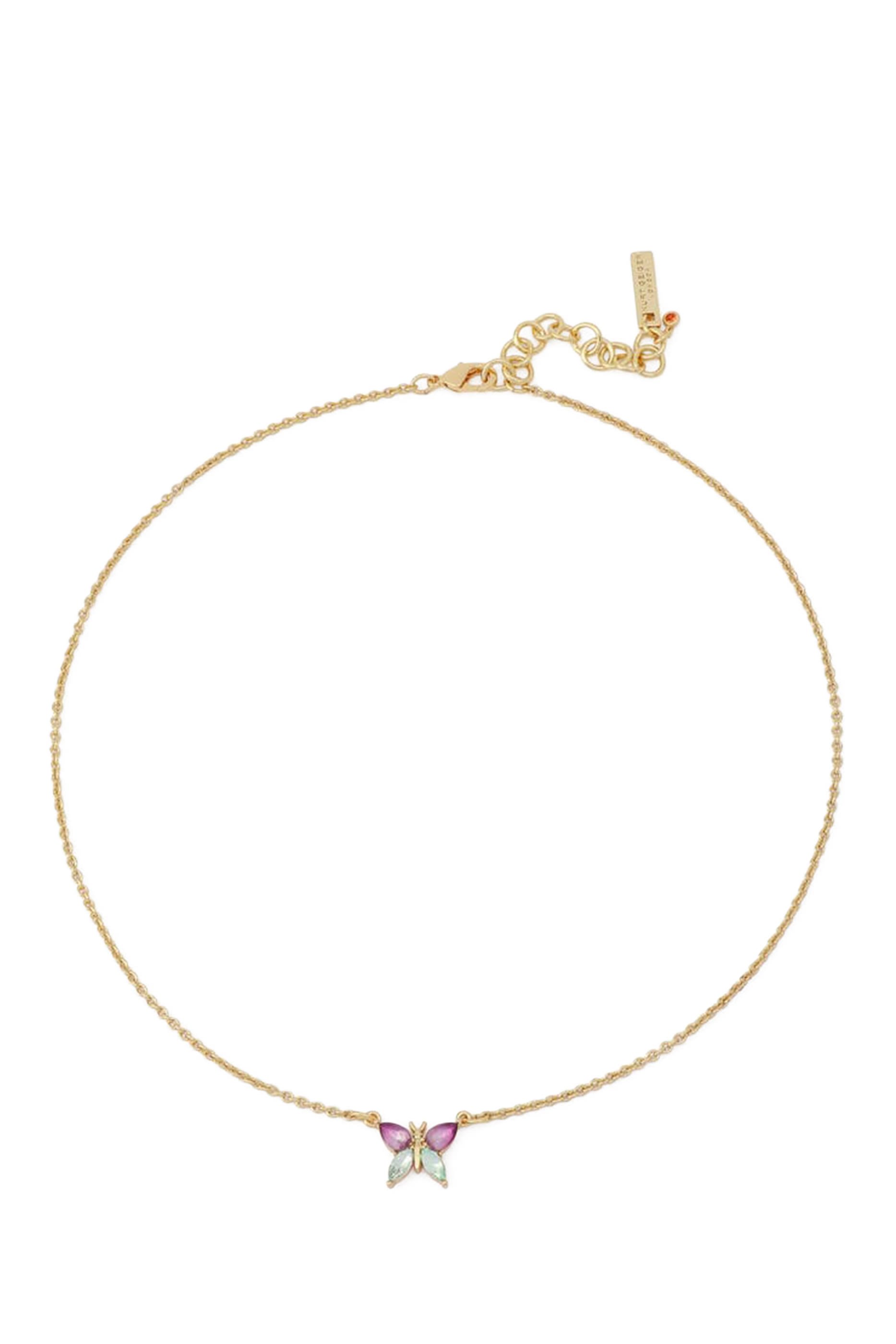 قلادة بحلية بتصميم فراشة