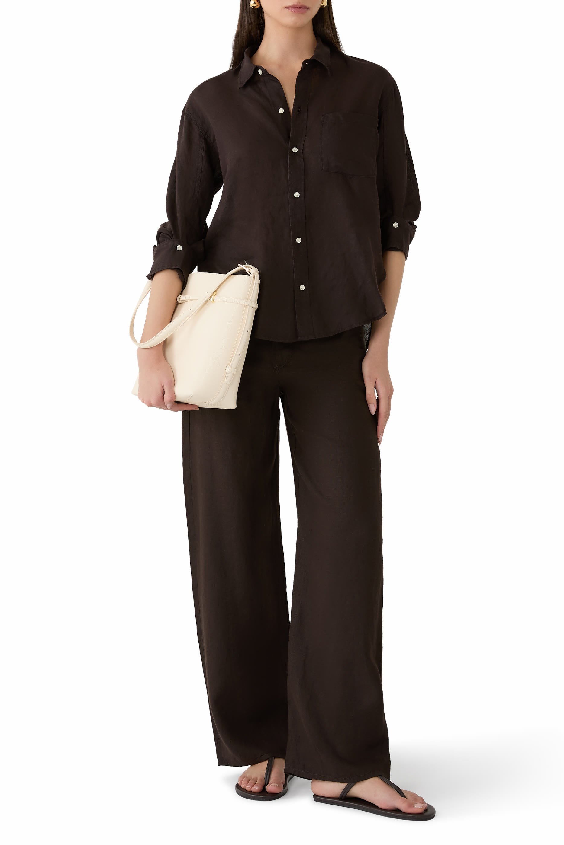 قميص كايلا كتان مجعد