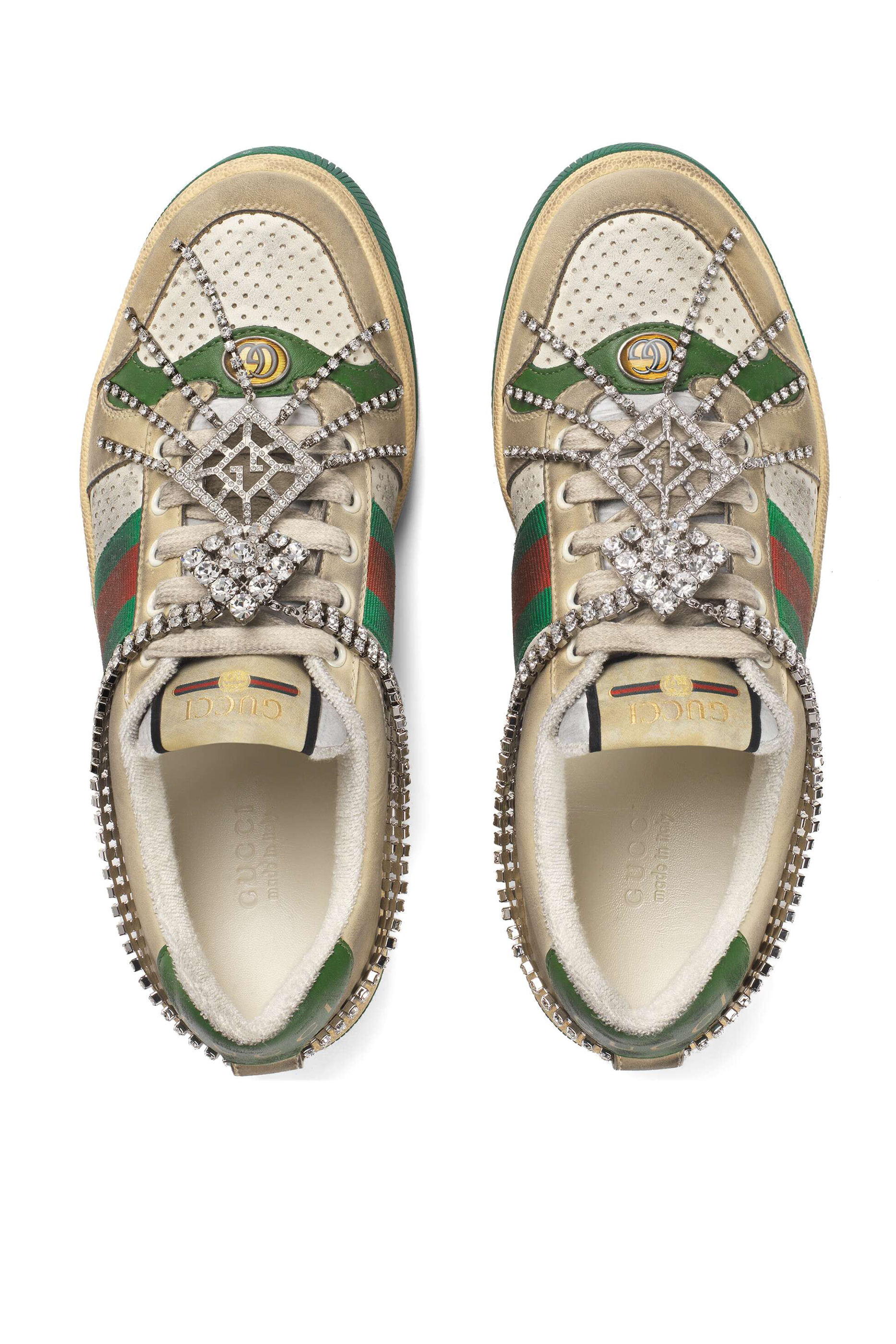 سنيكرز سكرينر جلد مطرز