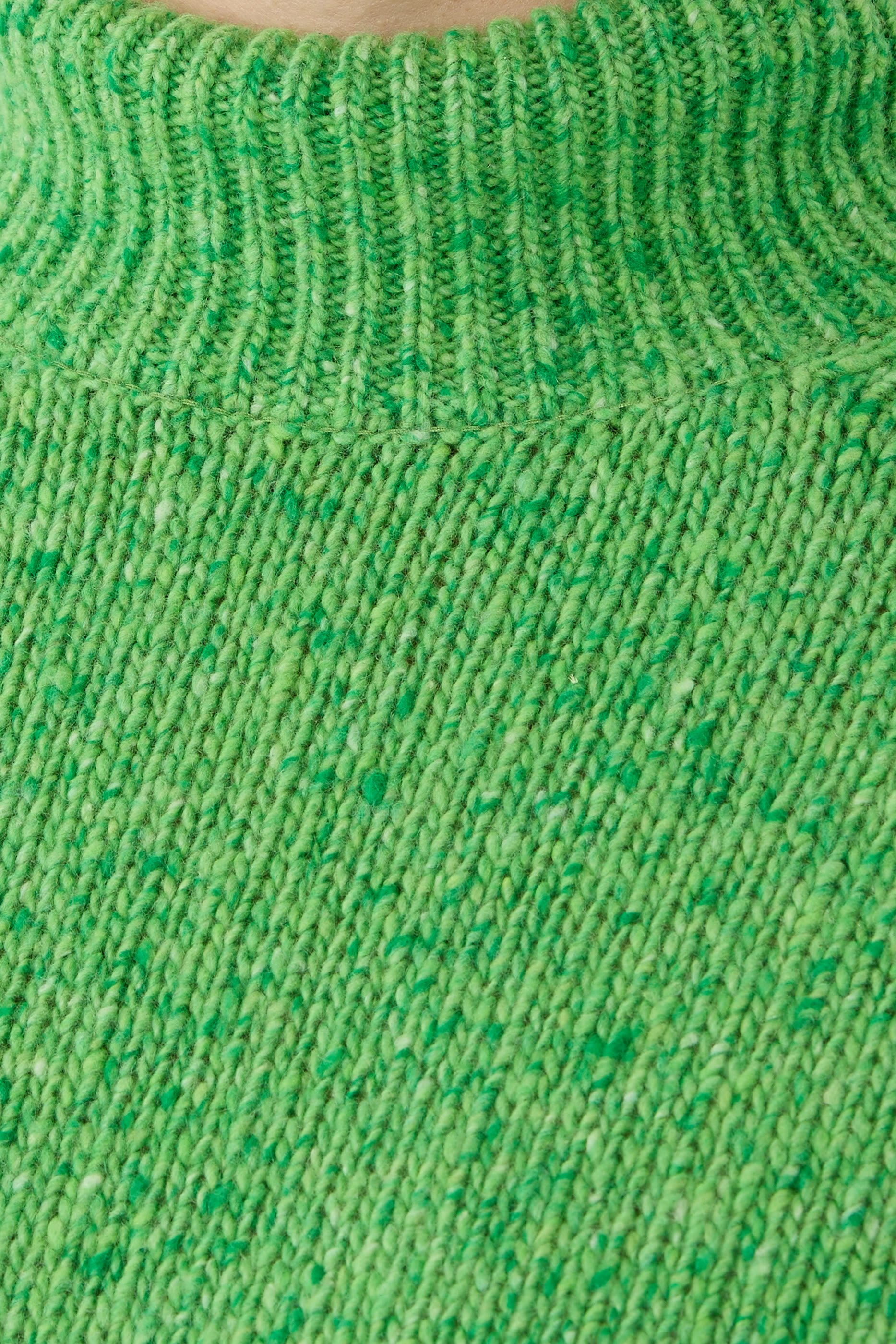 كنزة بياقة عالية نسيج مزيج كشمير